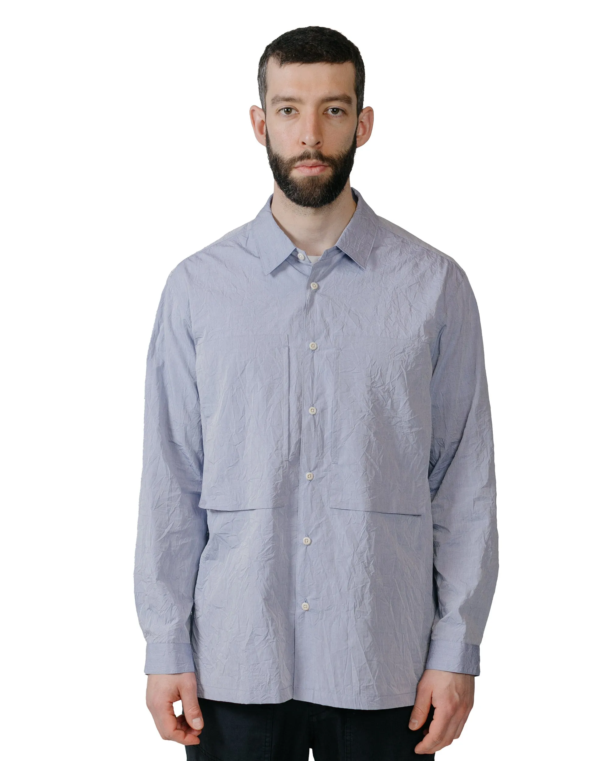 Sage de Cret Cotton Typewriter Work Shirt Saxe sold by Lost & Found product image thumbnail 2