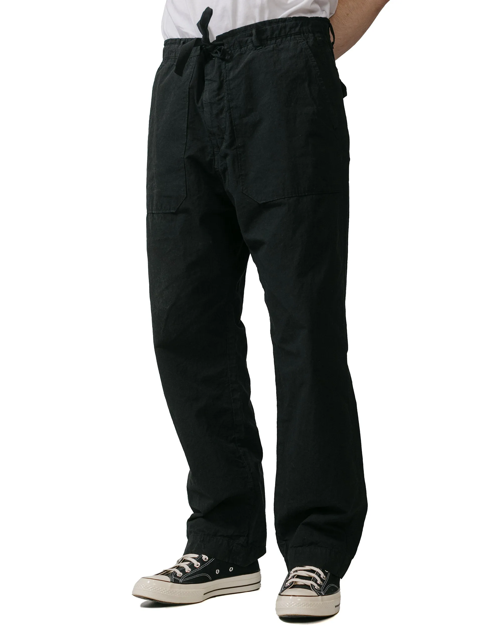 Sage de Cret High Density Cotton Hemp Wide Easy Pants Black sold by Lost & Found product image thumbnail 2
