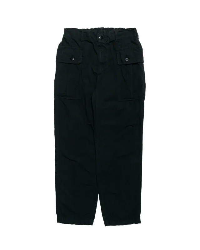 Sage de Cret High Density Cotton Hemp Cropped Peg Top Military Pants Black made by Sage de Cret