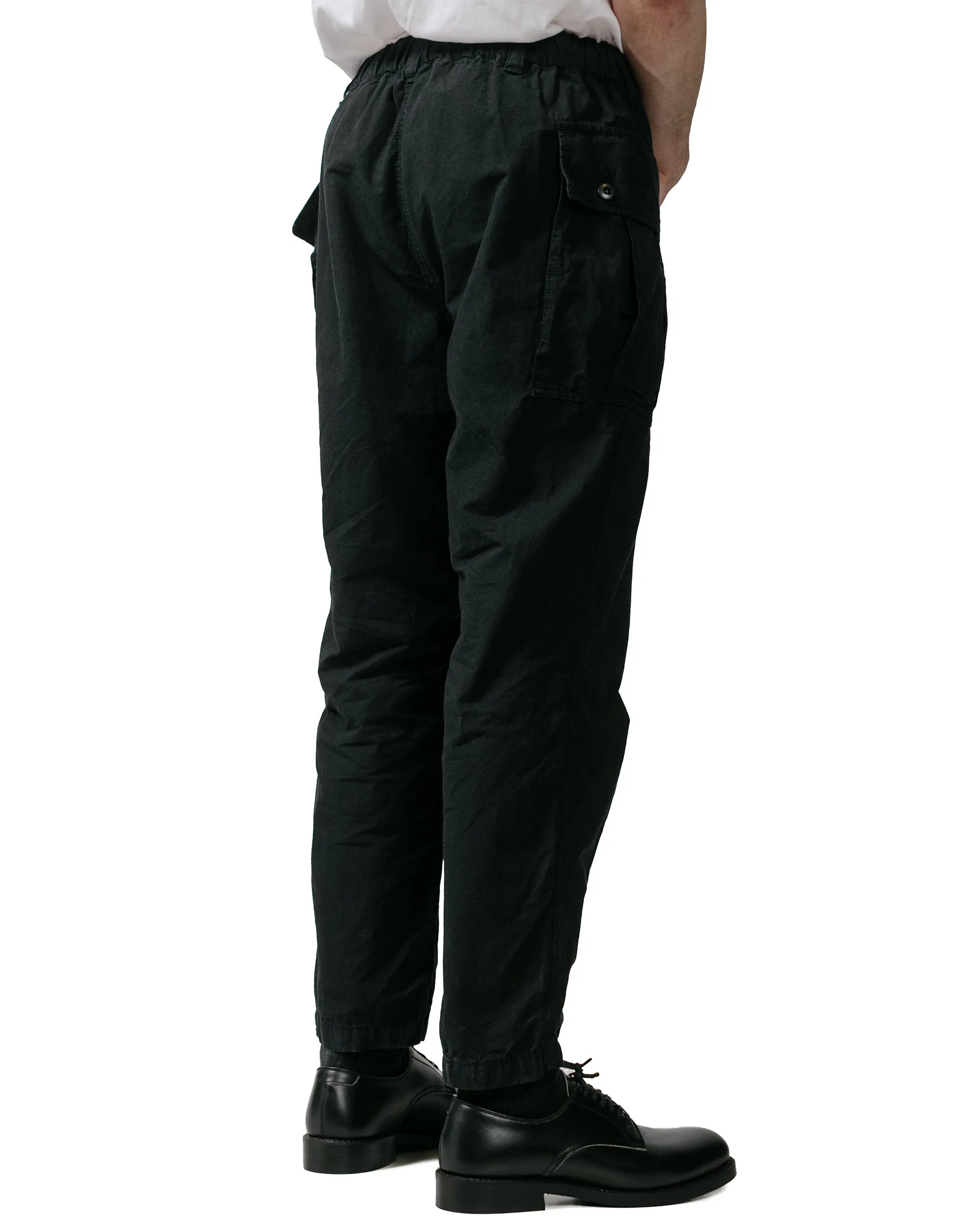 Sage de Cret High Density Cotton Hemp Cropped Peg Top Military Pants Black sold by Lost & Found product image thumbnail 3