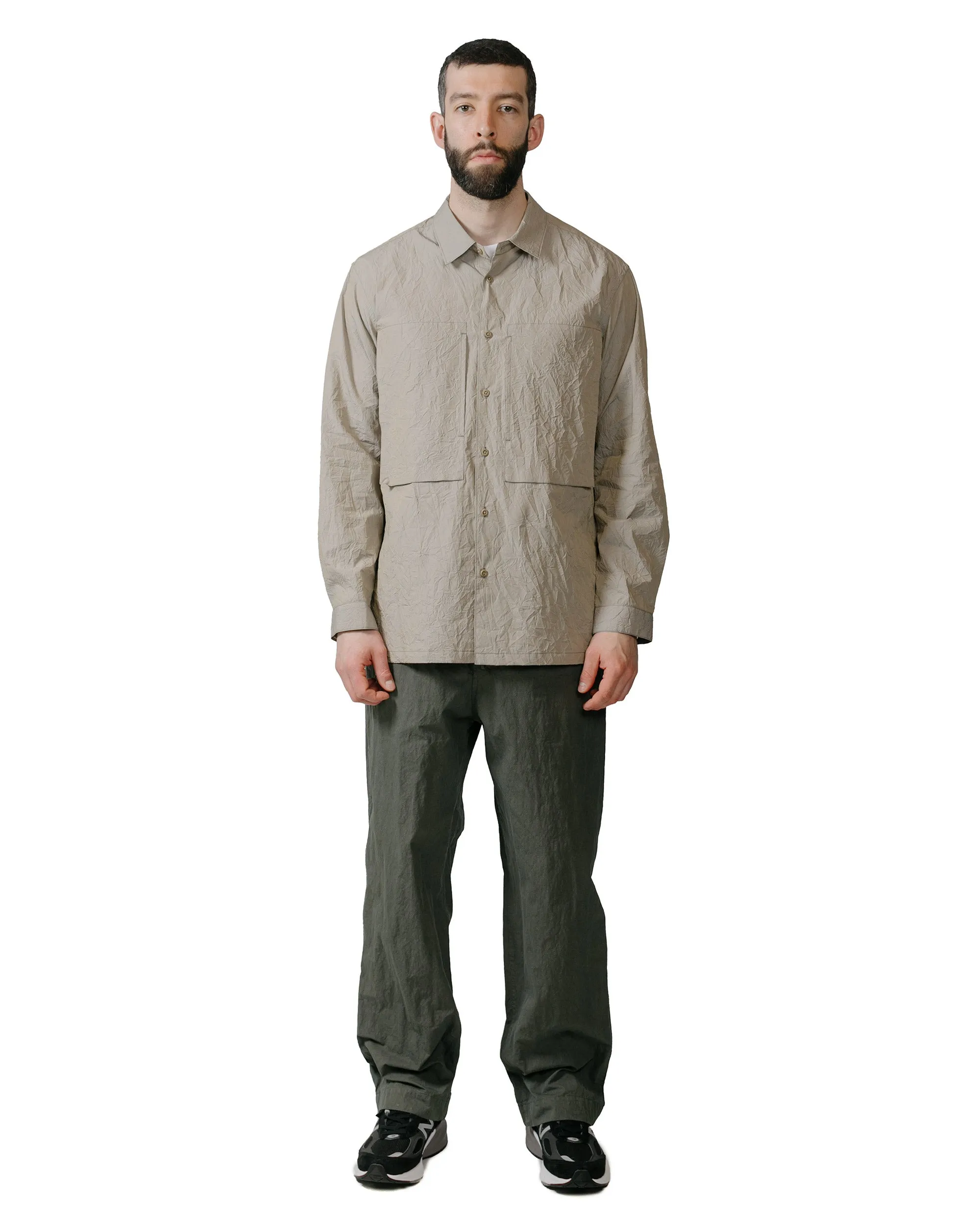 Sage de Cret Cotton Nylon Twill Wide Easy Pants Olive sold by Lost & Found product image thumbnail 4