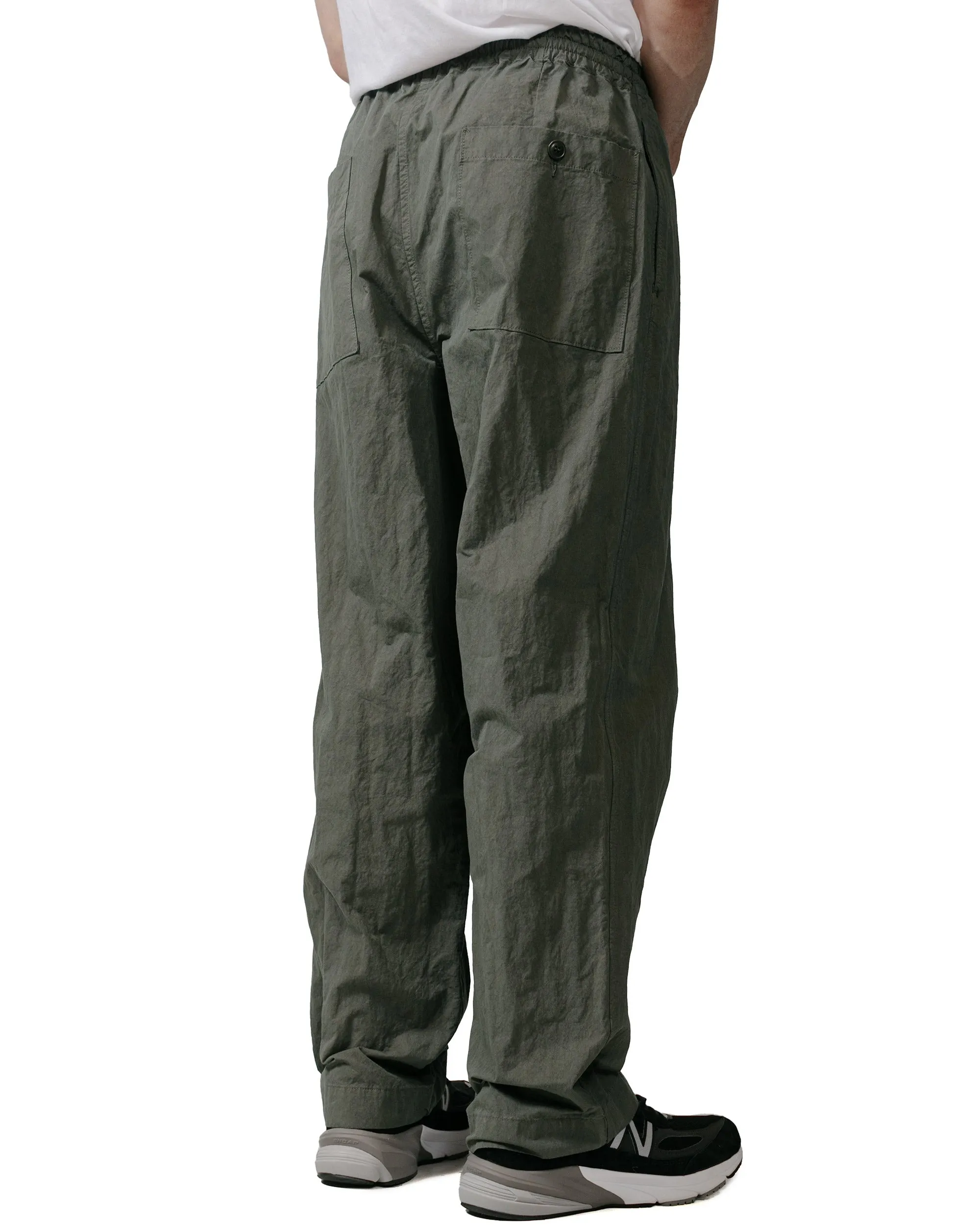 Sage de Cret Cotton Nylon Twill Wide Easy Pants Olive sold by Lost & Found product image thumbnail 3