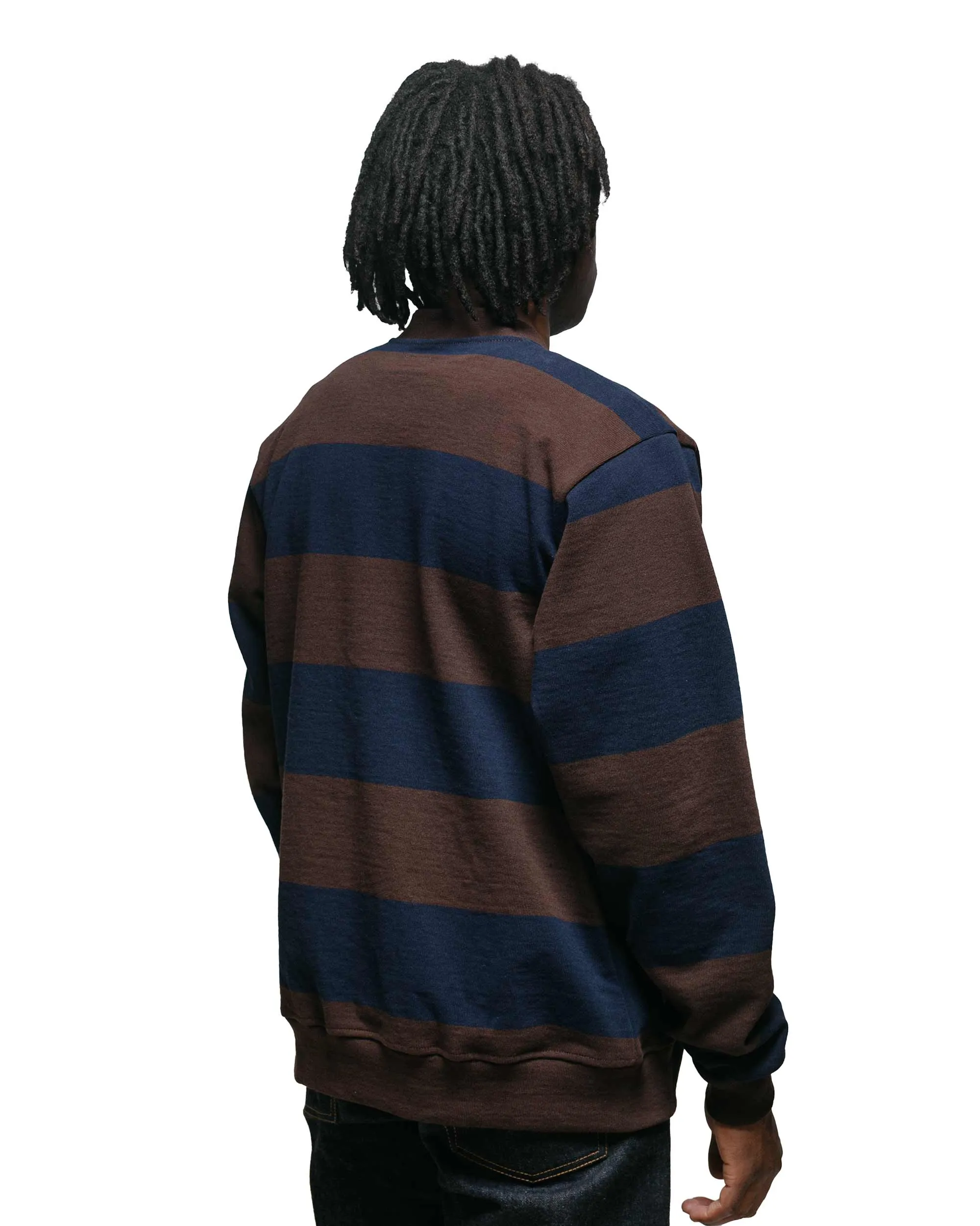 Lost & Found Classic Cardigan Navy/Brown sold by Lost & Found product image thumbnail 3