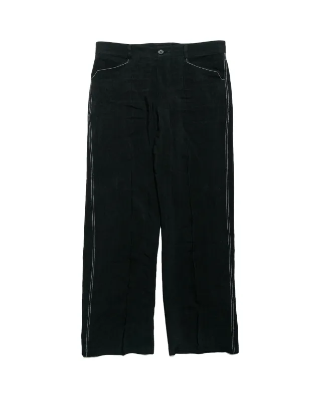 Wanze Work Trouser Linen Viscose Black made by Lost & Found