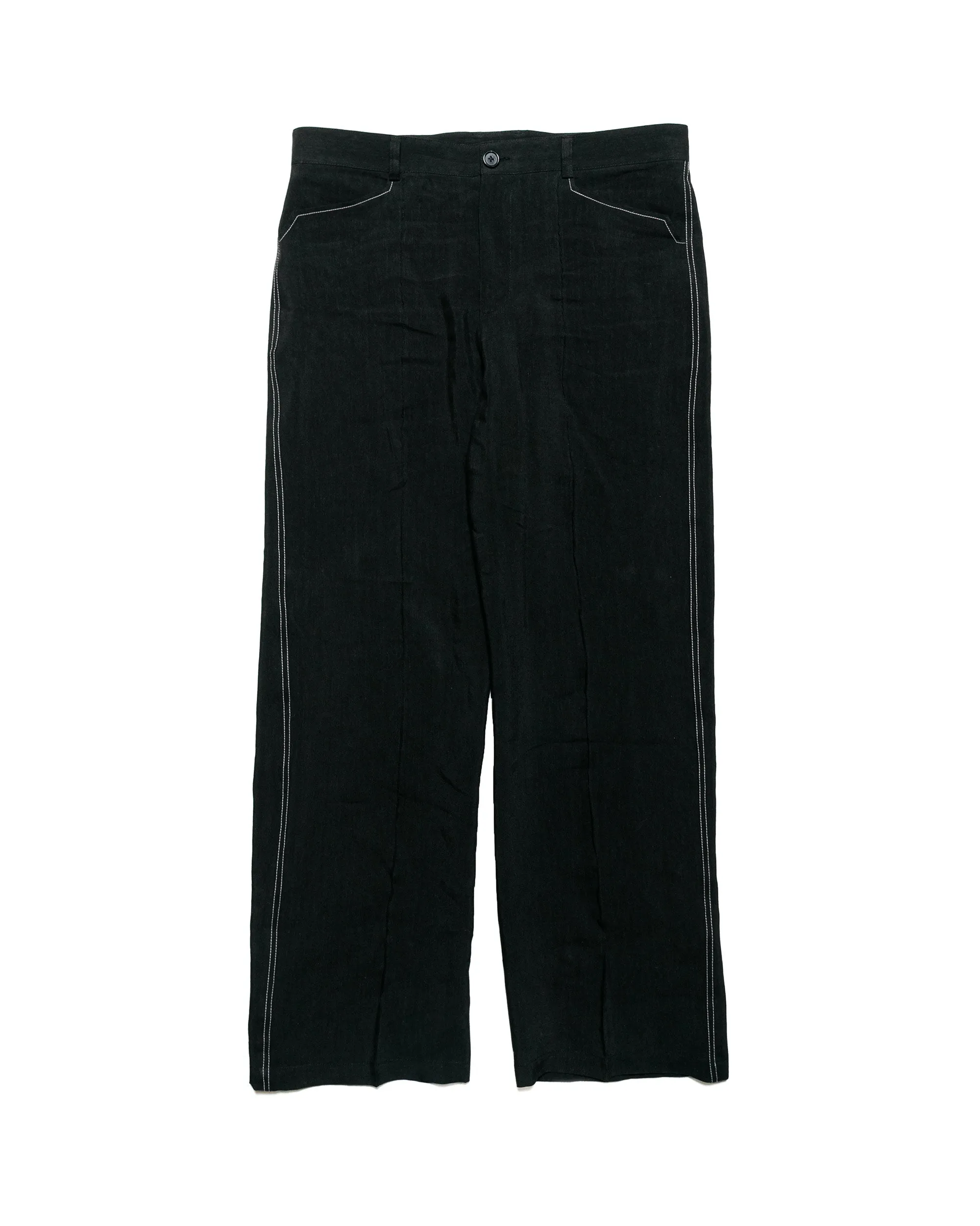 Wanze Work Trouser Linen Viscose Black sold by Lost & Found