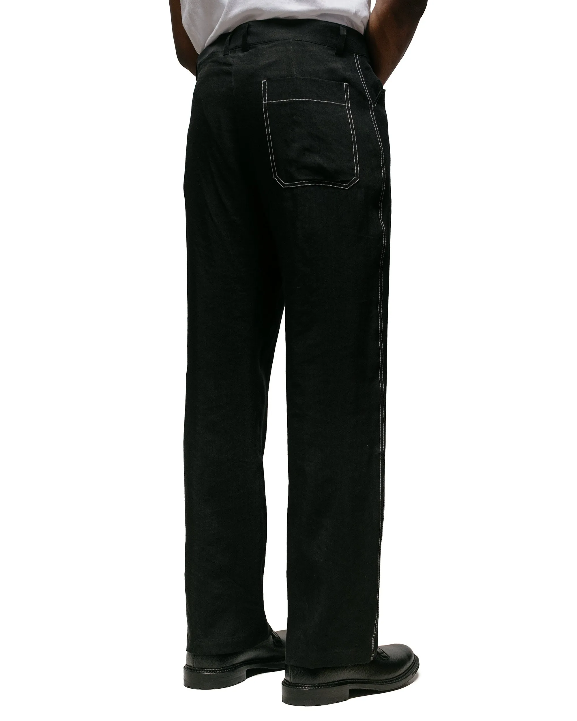Wanze Work Trouser Linen Viscose Black sold by Lost & Found product image thumbnail 3