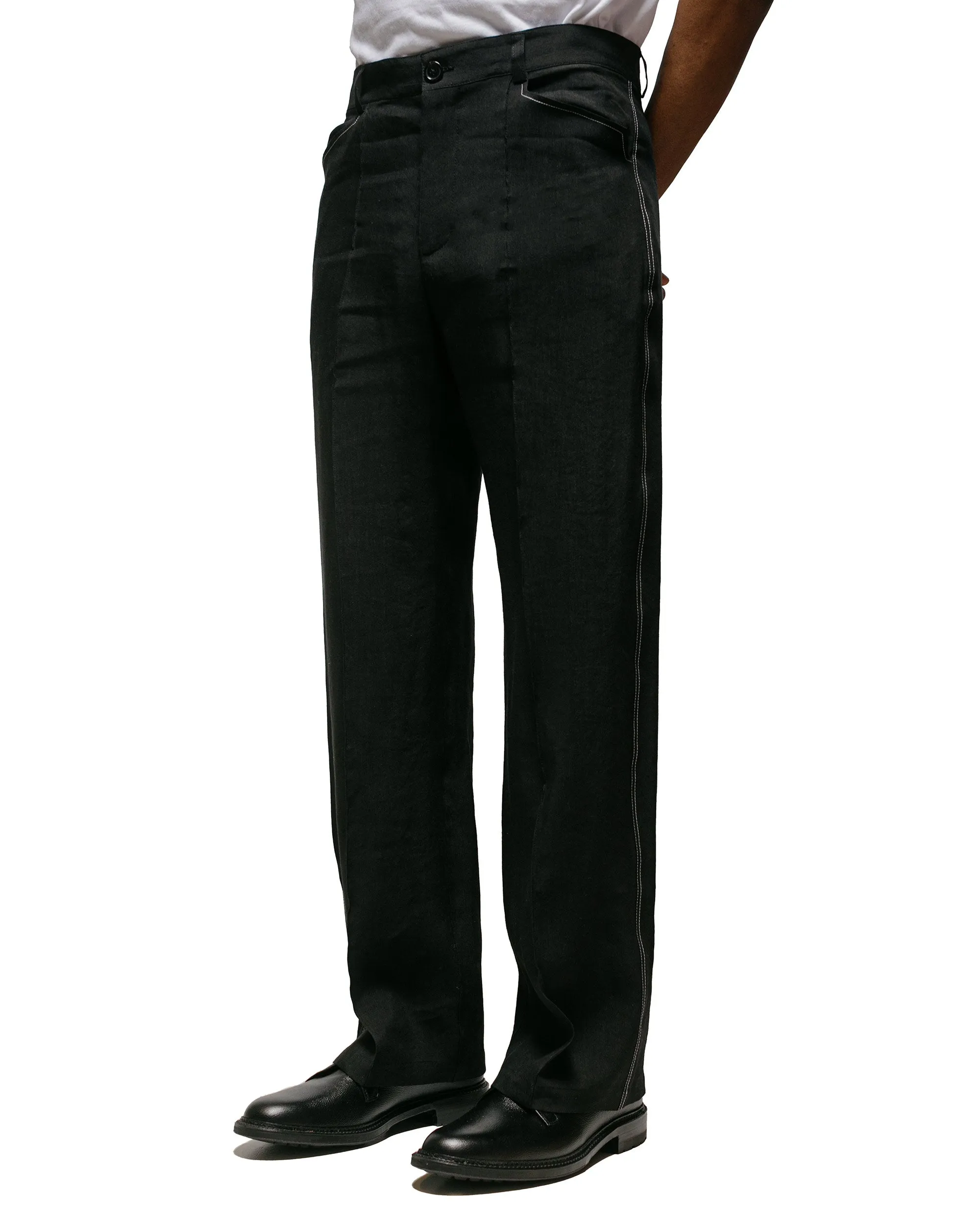Wanze Work Trouser Linen Viscose Black sold by Lost & Found product image thumbnail 2