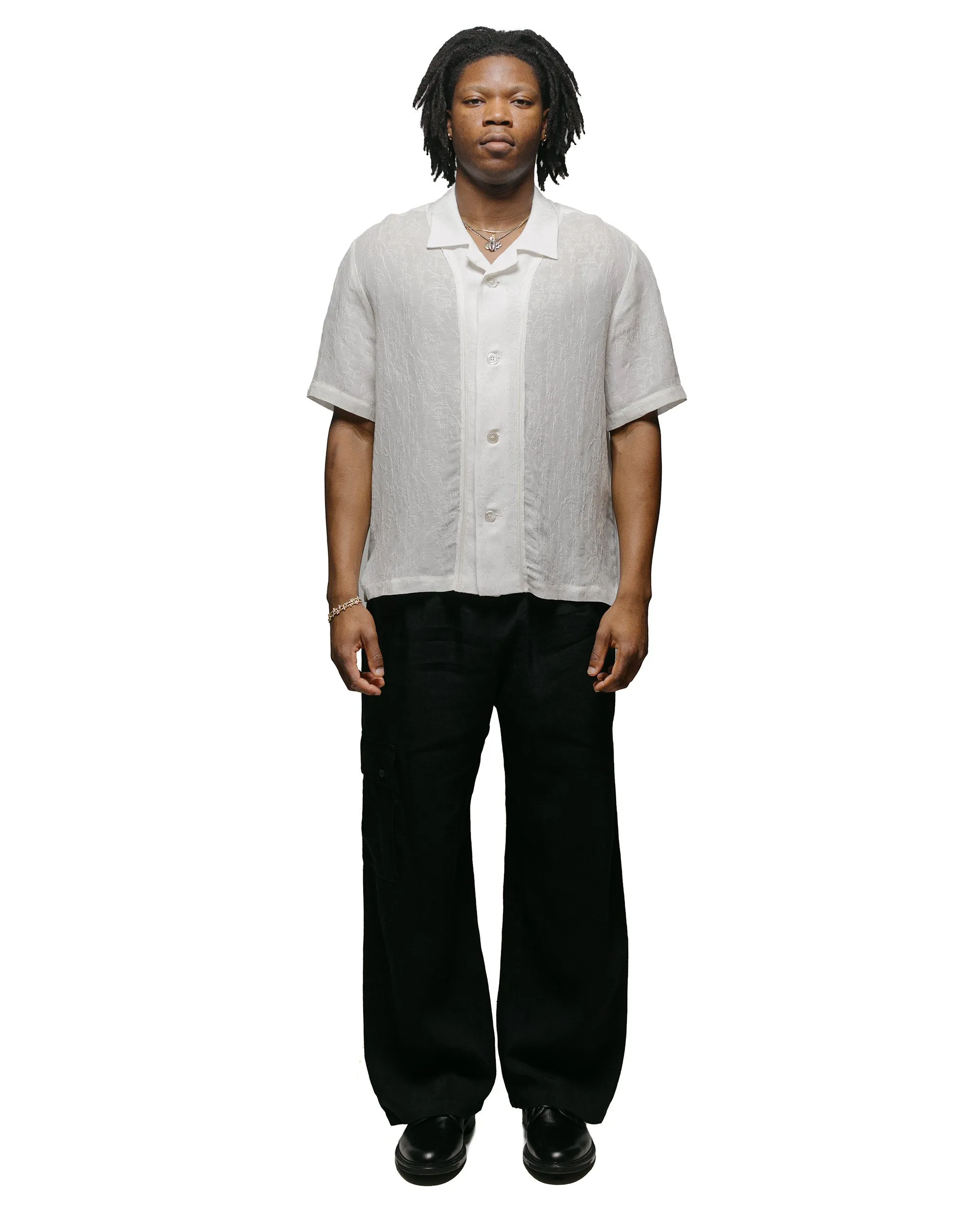 Wanze Camp Shirt Floral Linen White sold by Lost & Found product image thumbnail 4