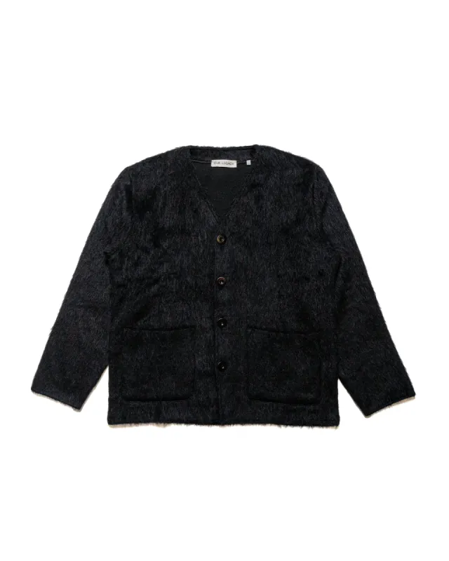 Our Legacy Cardigan Black Mohair sold by Lost & Found