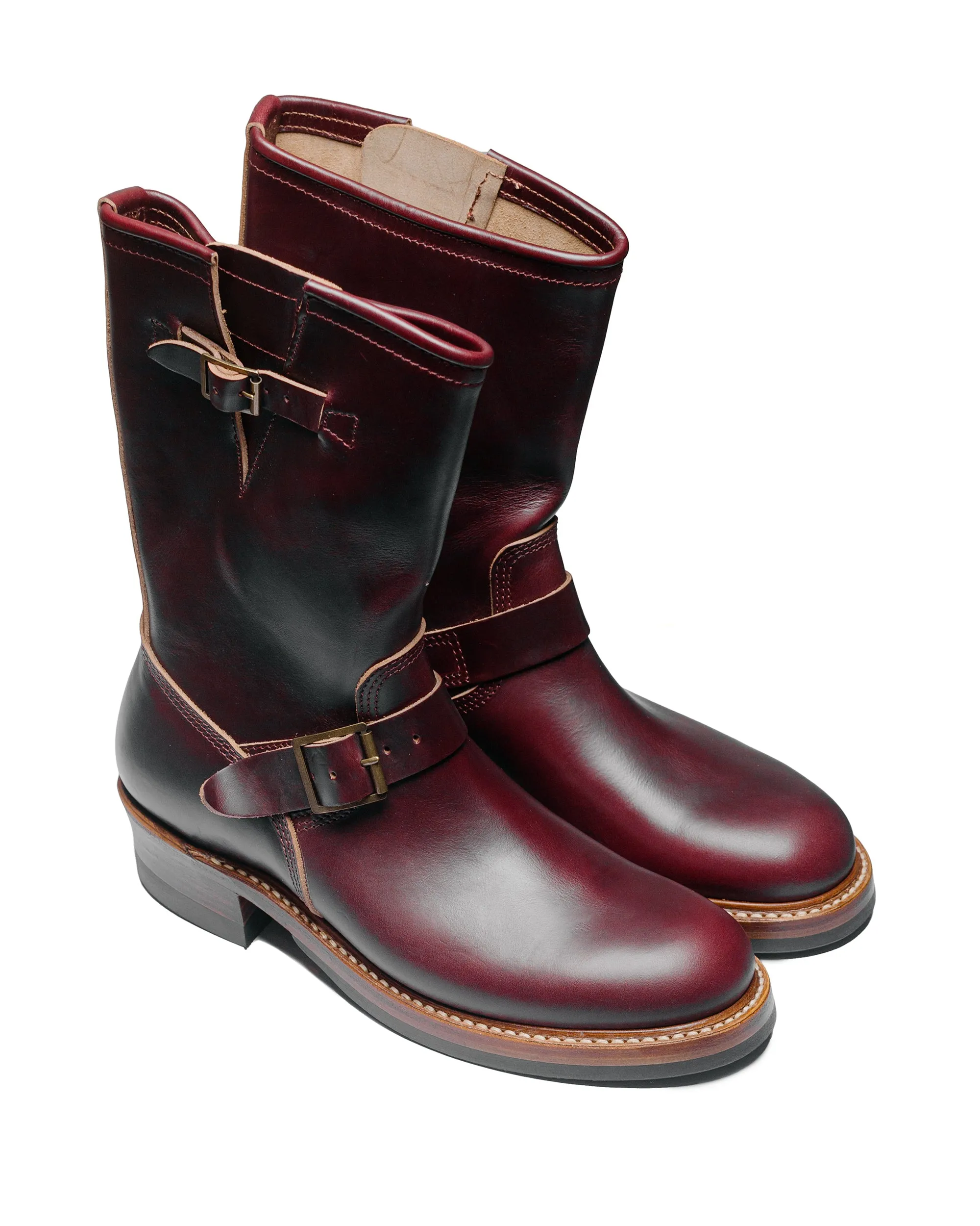 John Lofgren Bootmaker Wabash Engineer Boots Horween CXL Burgundy sold by Lost & Found product image thumbnail 2