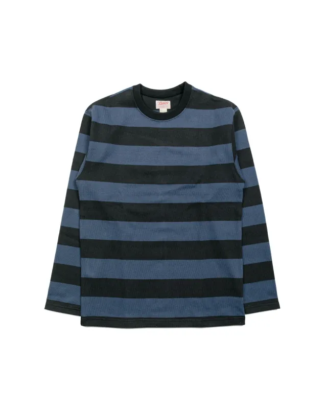 The Real McCoy's BC18104 Buco Stripe Racing Jersey Black/Blue sold by Lost & Found