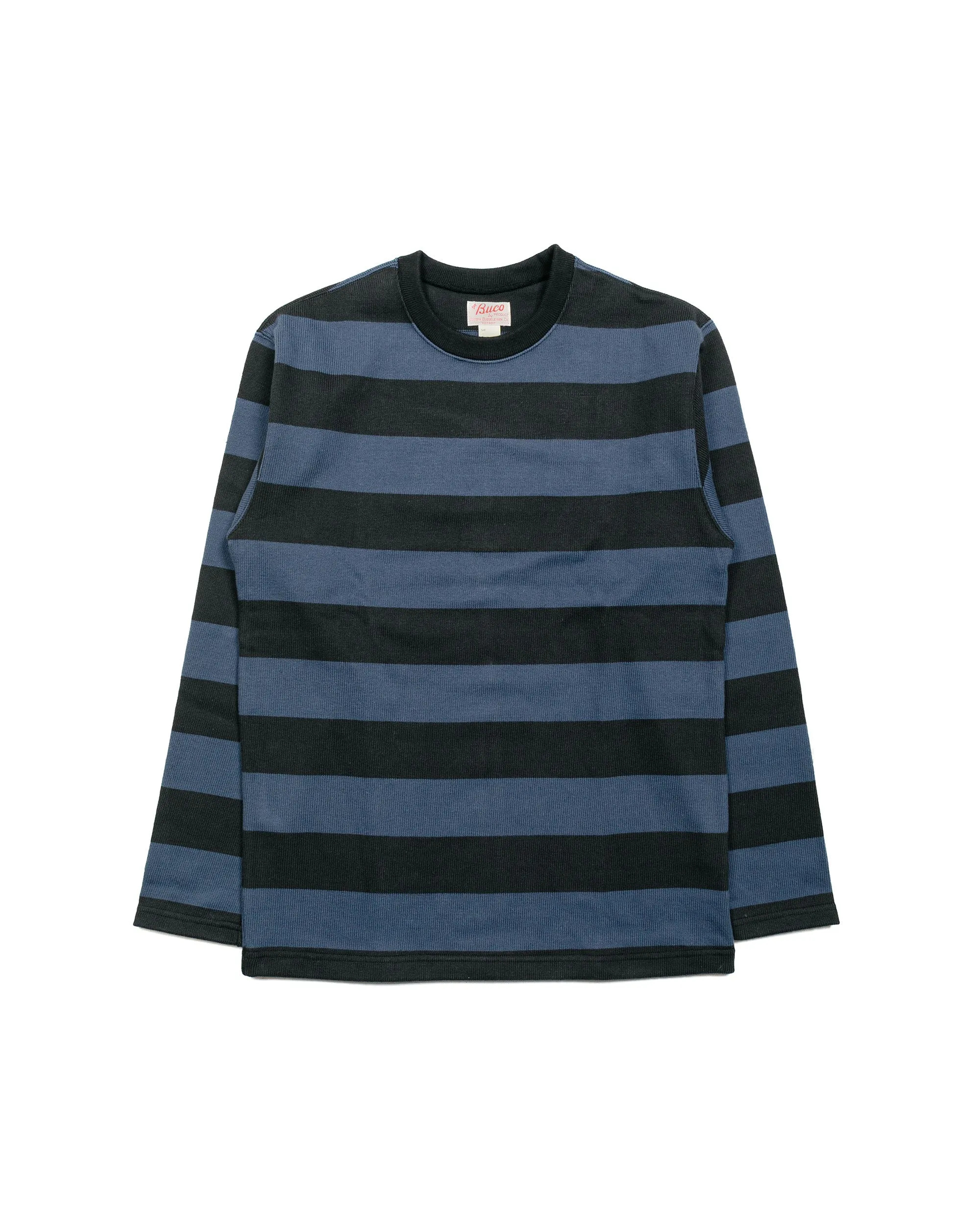 The Real McCoy's BC18104 Buco Stripe Racing Jersey Black/Blue sold by Lost & Found