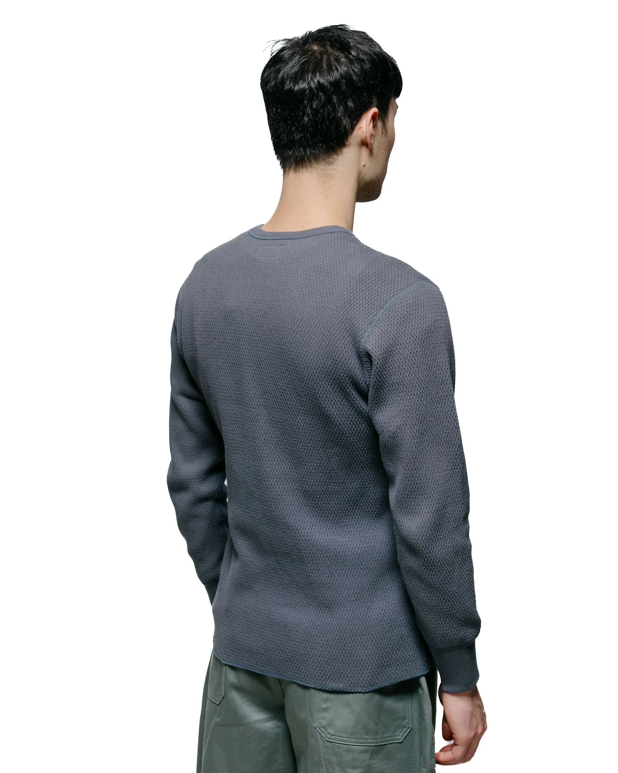 The Real McCoy's MC23115 Honeycomb Thermal Shirt Ink Blue sold by Lost & Found product image thumbnail 3