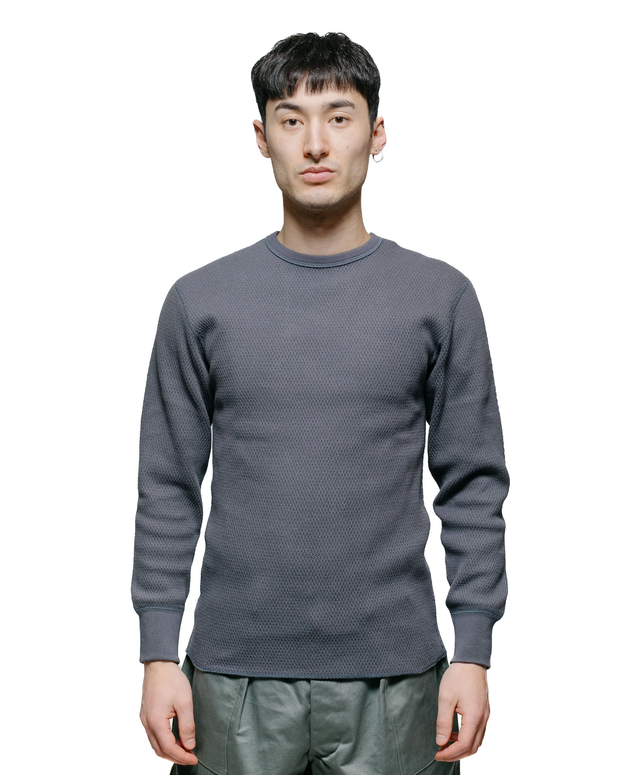 The Real McCoy's MC23115 Honeycomb Thermal Shirt Ink Blue sold by Lost & Found product image thumbnail 2
