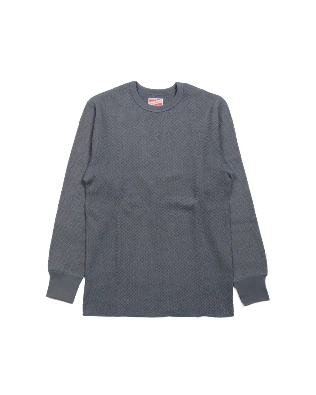 The Real McCoy's MC23115 Honeycomb Thermal Shirt Ink Blue sold by Lost & Found