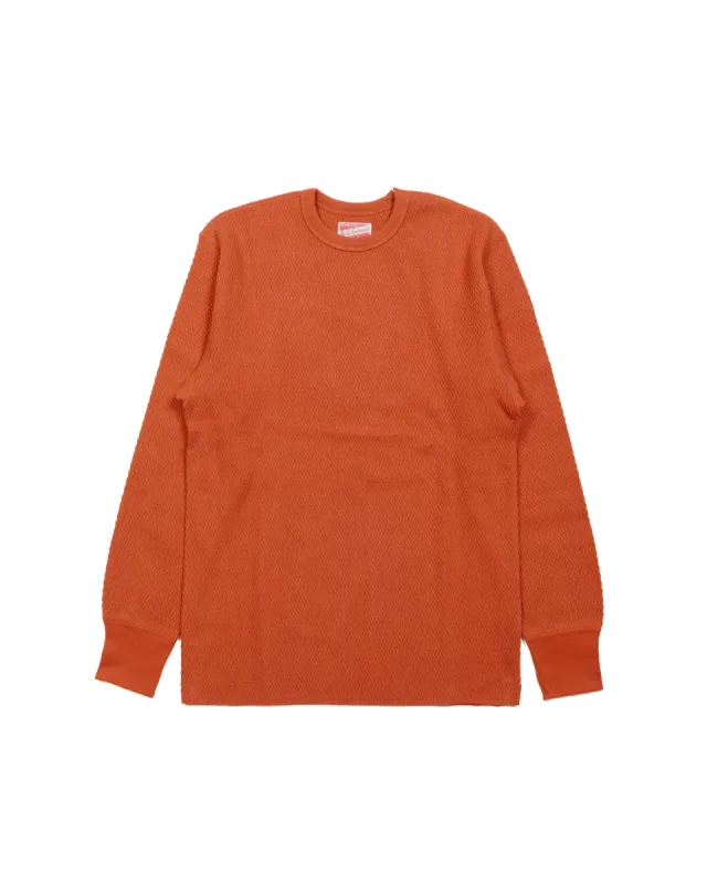 The Real McCoy's MC23115 Honeycomb Thermal Shirt Blood Red sold by Lost & Found