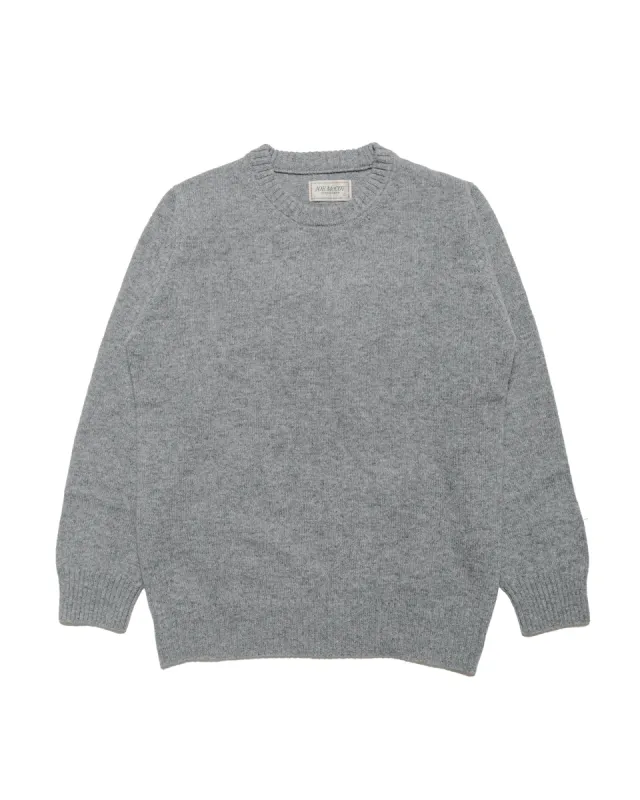 The Real McCoy's MC21114 Wool Crewneck Sweater Grey sold by Lost & Found