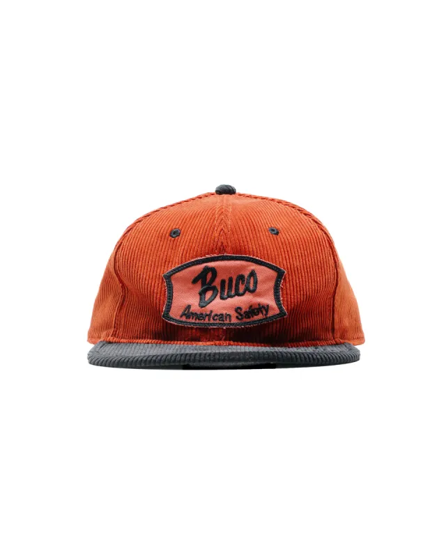 The Real McCoy's BA23102 Buco Strap-Back Cap / Corduroy Orange sold by Lost & Found