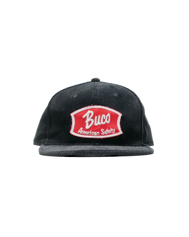 The Real McCoy's BA23102 Buco Strap-Back Cap / Corduroy Black sold by Lost & Found
