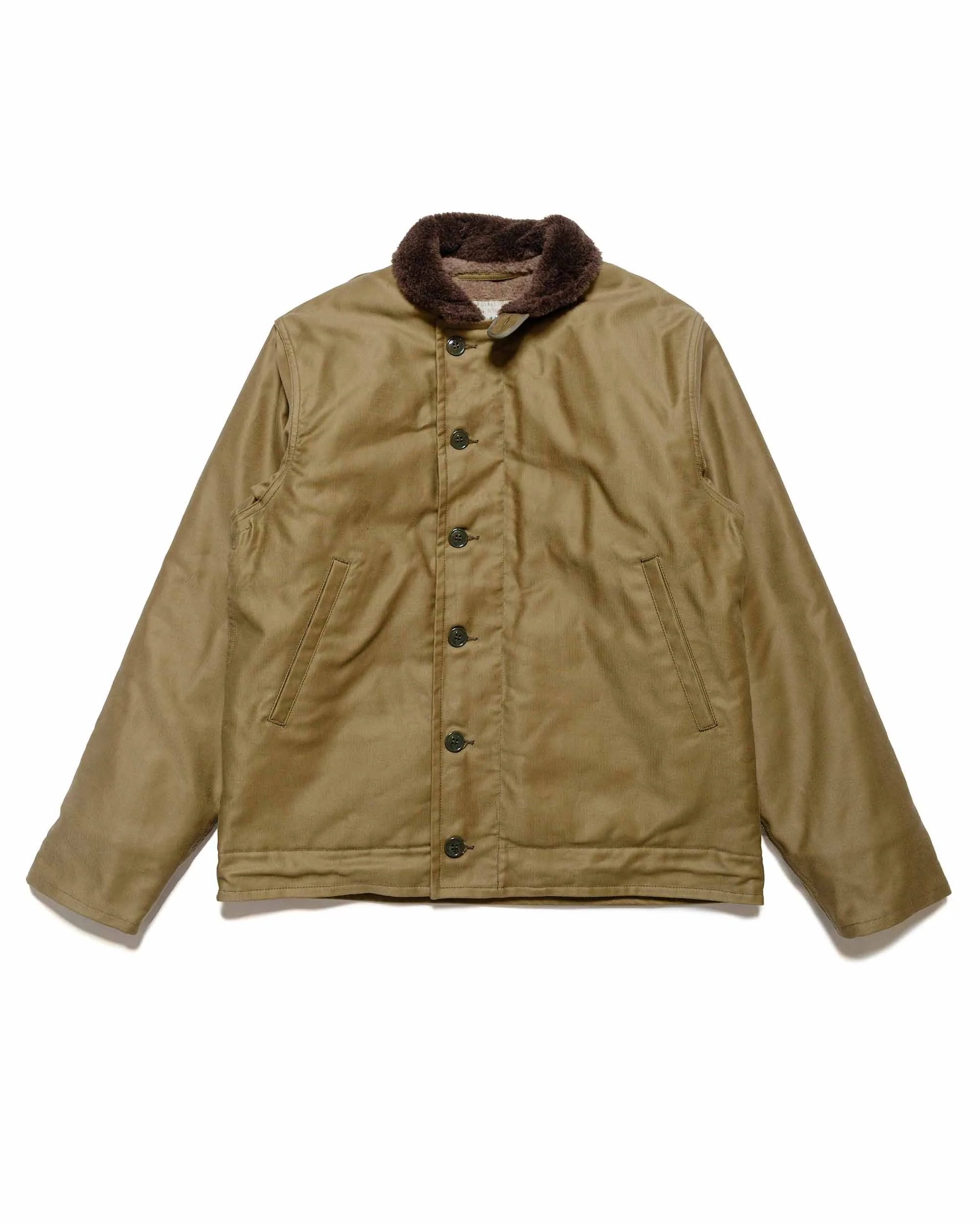The Real McCoy's MJ22114 N-1 Deck Jacket (Khaki) sold by Lost & Found