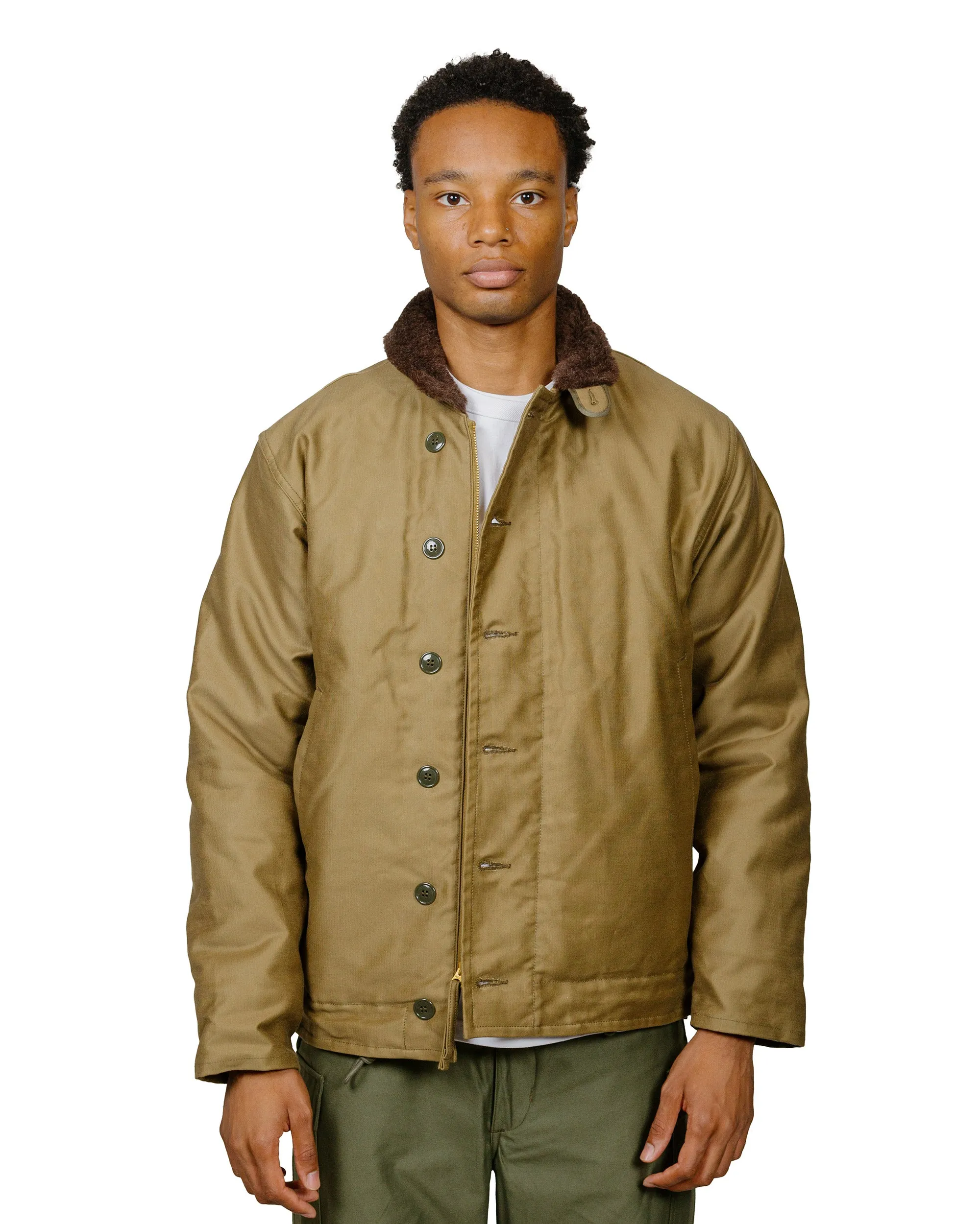 The Real McCoy's MJ22114 N-1 Deck Jacket (Khaki) sold by Lost & Found product image thumbnail 2