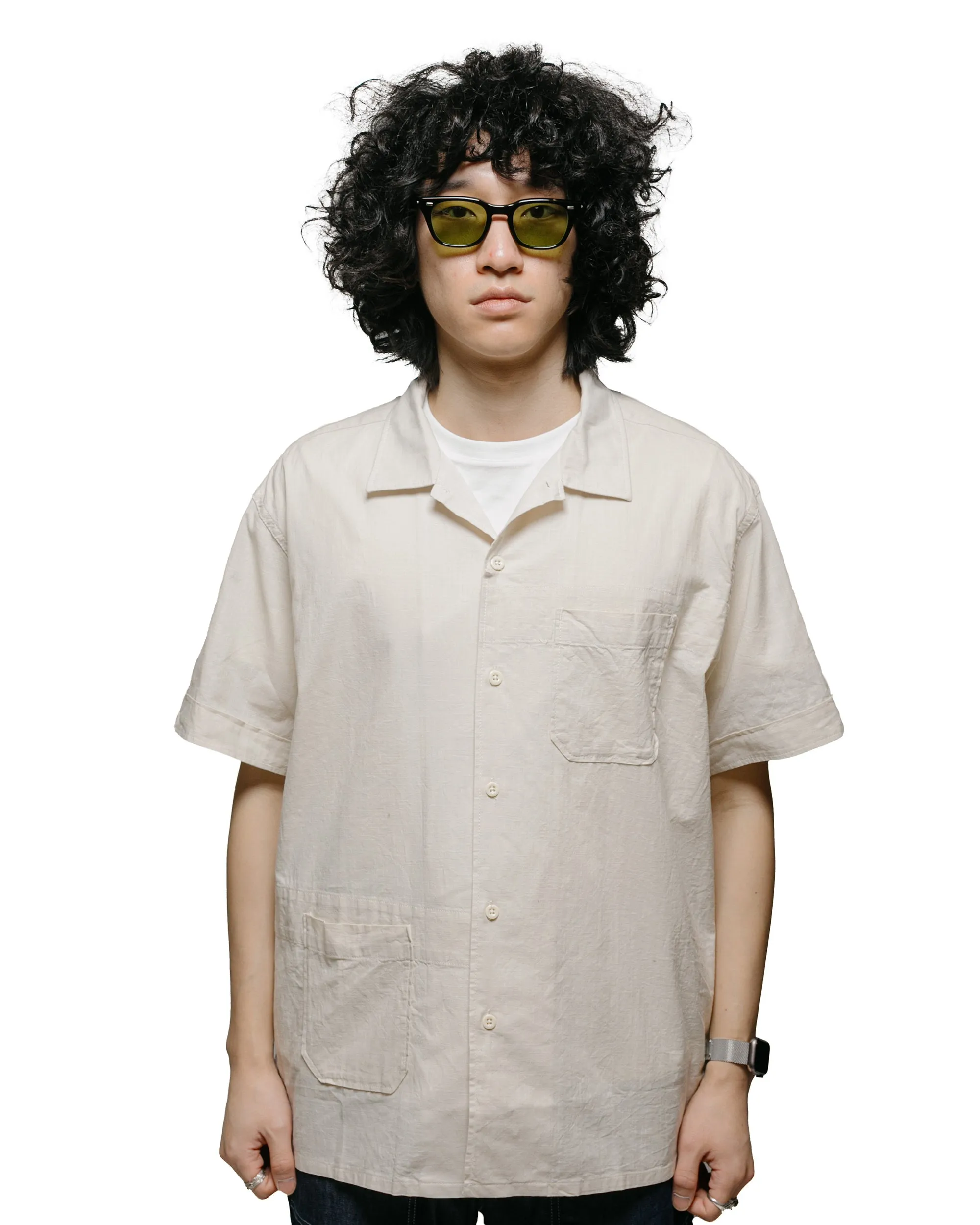 Engineered Garments Camp Shirt Beige Cotton Handkerchief sold by Lost & Found product image thumbnail 2