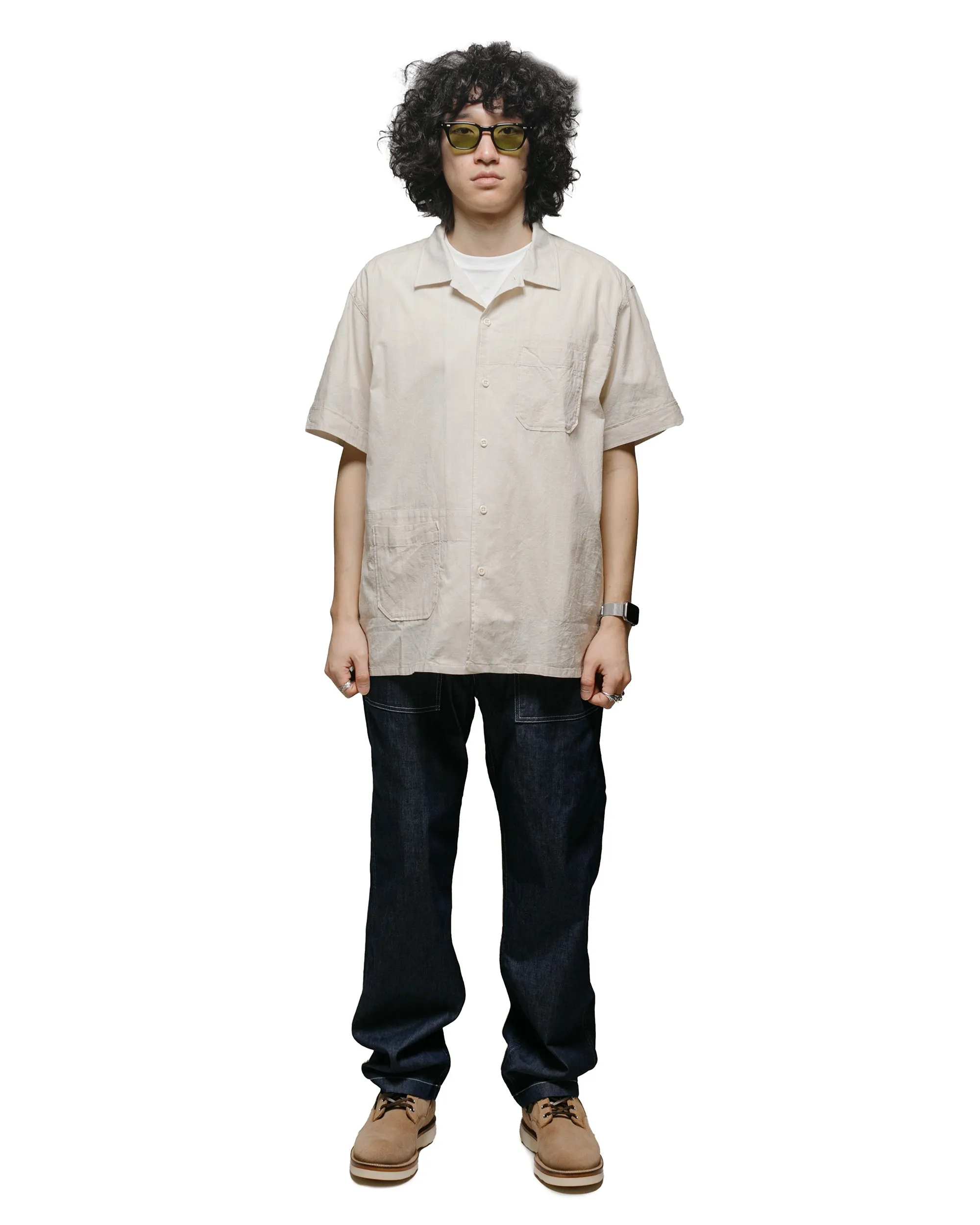 Engineered Garments Camp Shirt Beige Cotton Handkerchief sold by Lost & Found product image thumbnail 4