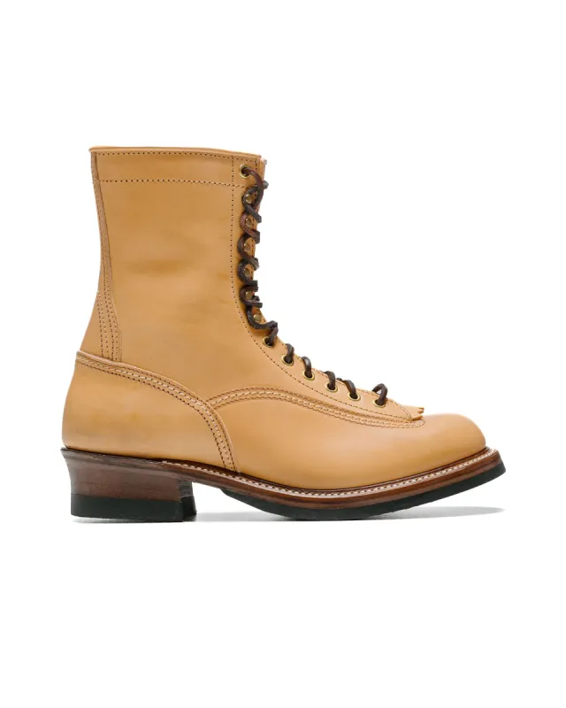 John Lofgren Bootmaker Donkey Puncher Boots 8" Badalassi Carlo Vegetable Tanned Leather Bone sold by Lost & Found