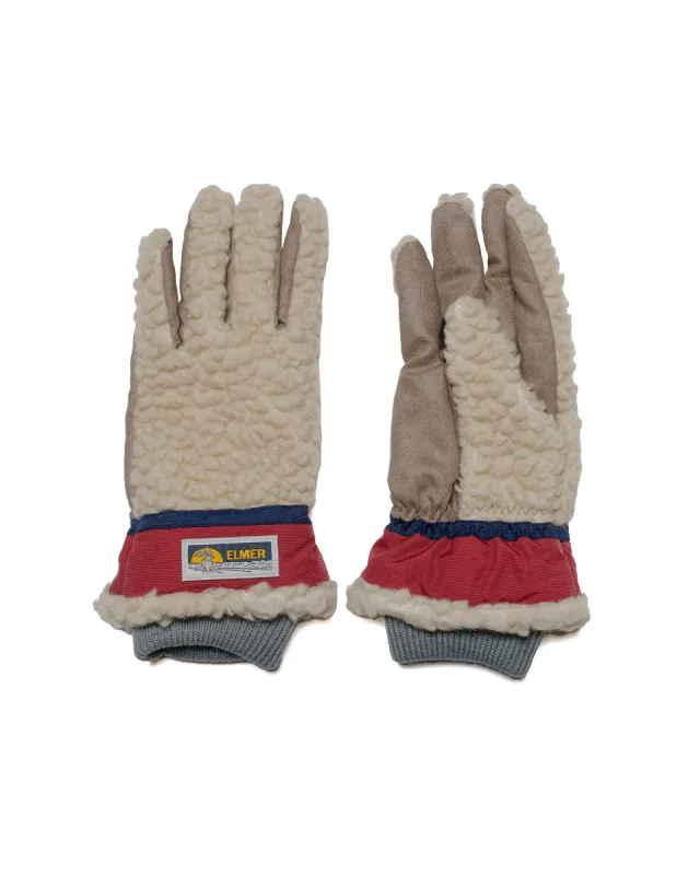 Elmer By Swany EM353 Teddy 5Finger Beige/Wine sold by Lost & Found