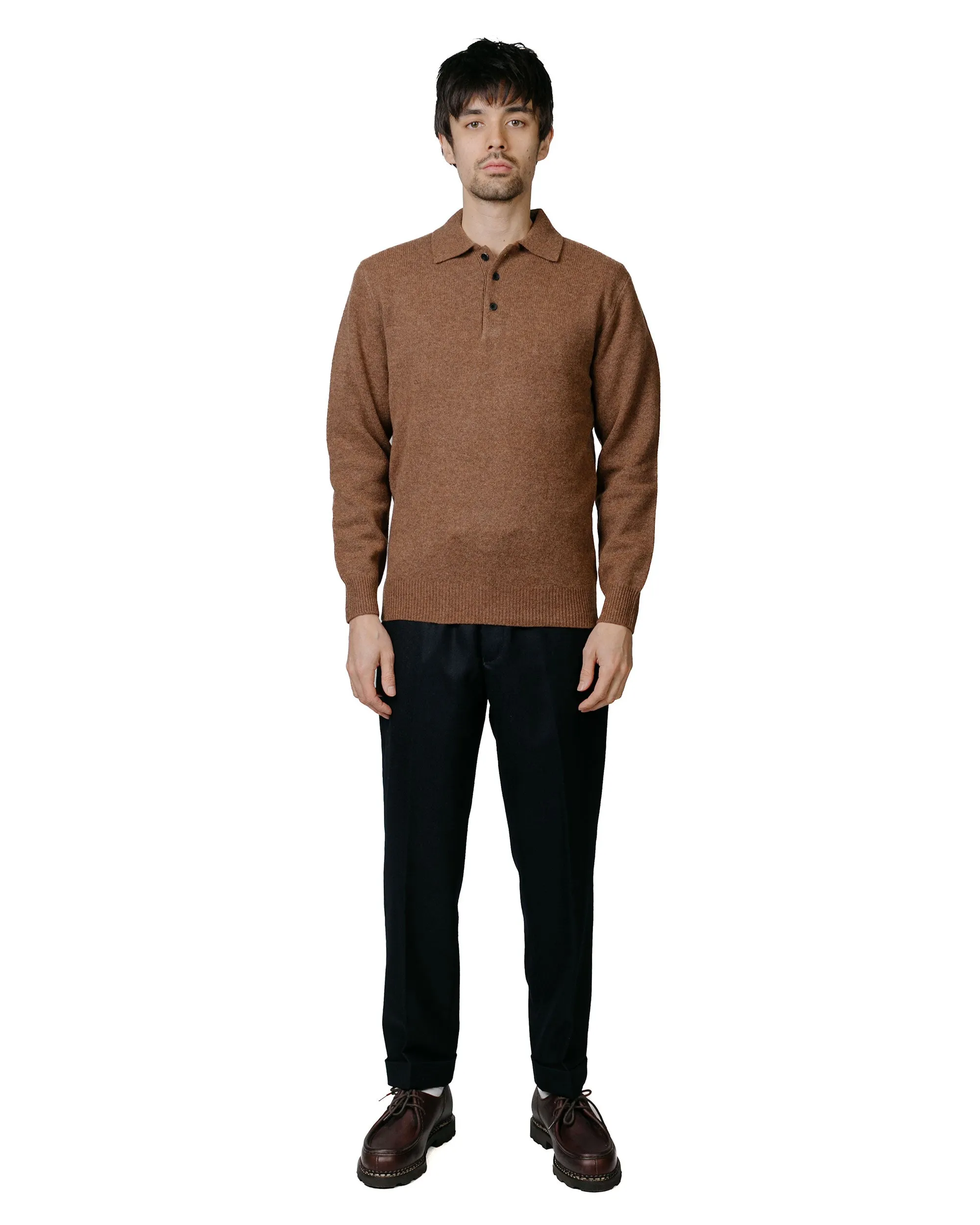 Beams Plus Ivy Trousers Ankle-Cut Flannel Navy sold by Lost & Found product image thumbnail 4