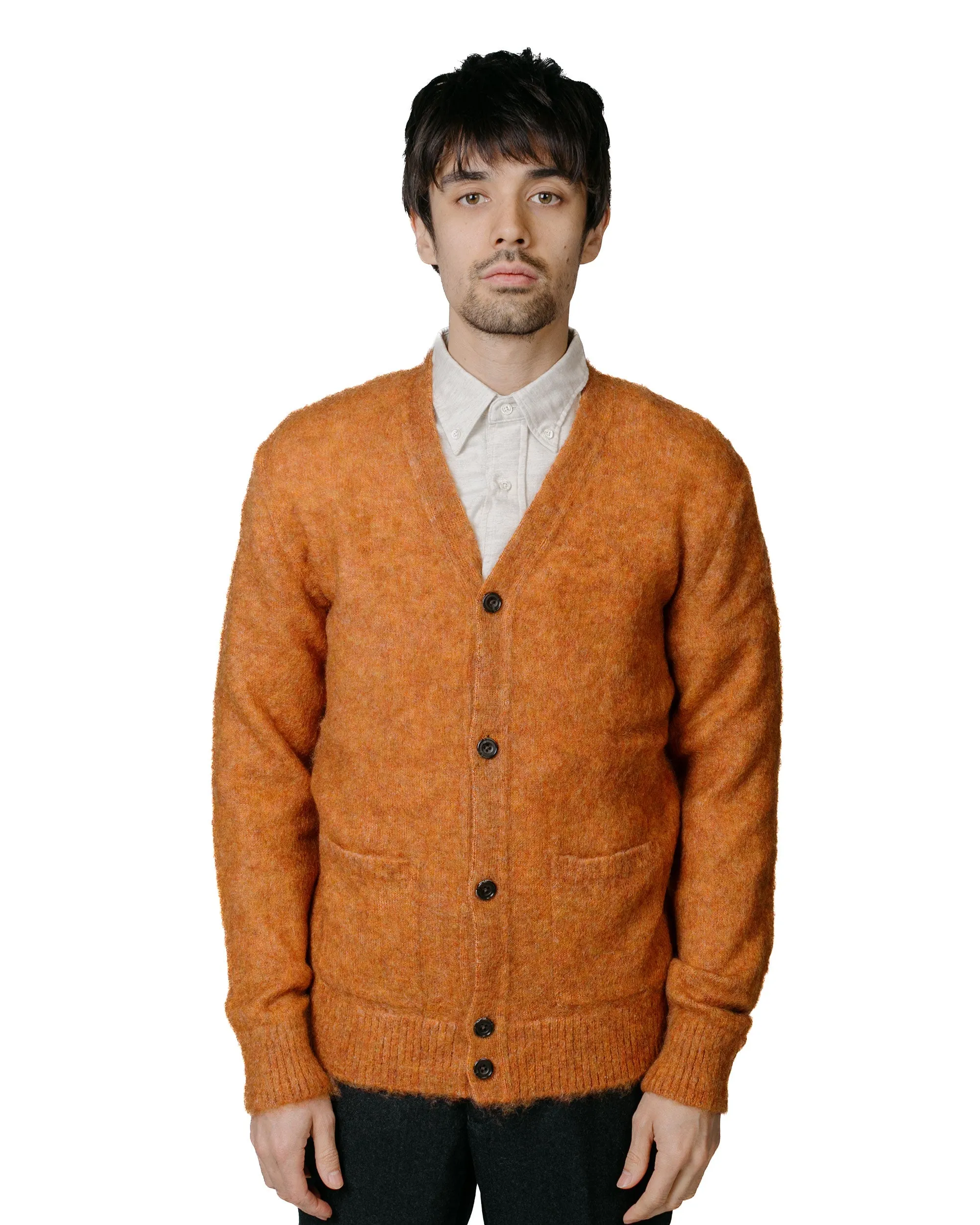Beams Plus Cardigan Stretch Mohair Orange sold by Lost & Found product image thumbnail 2