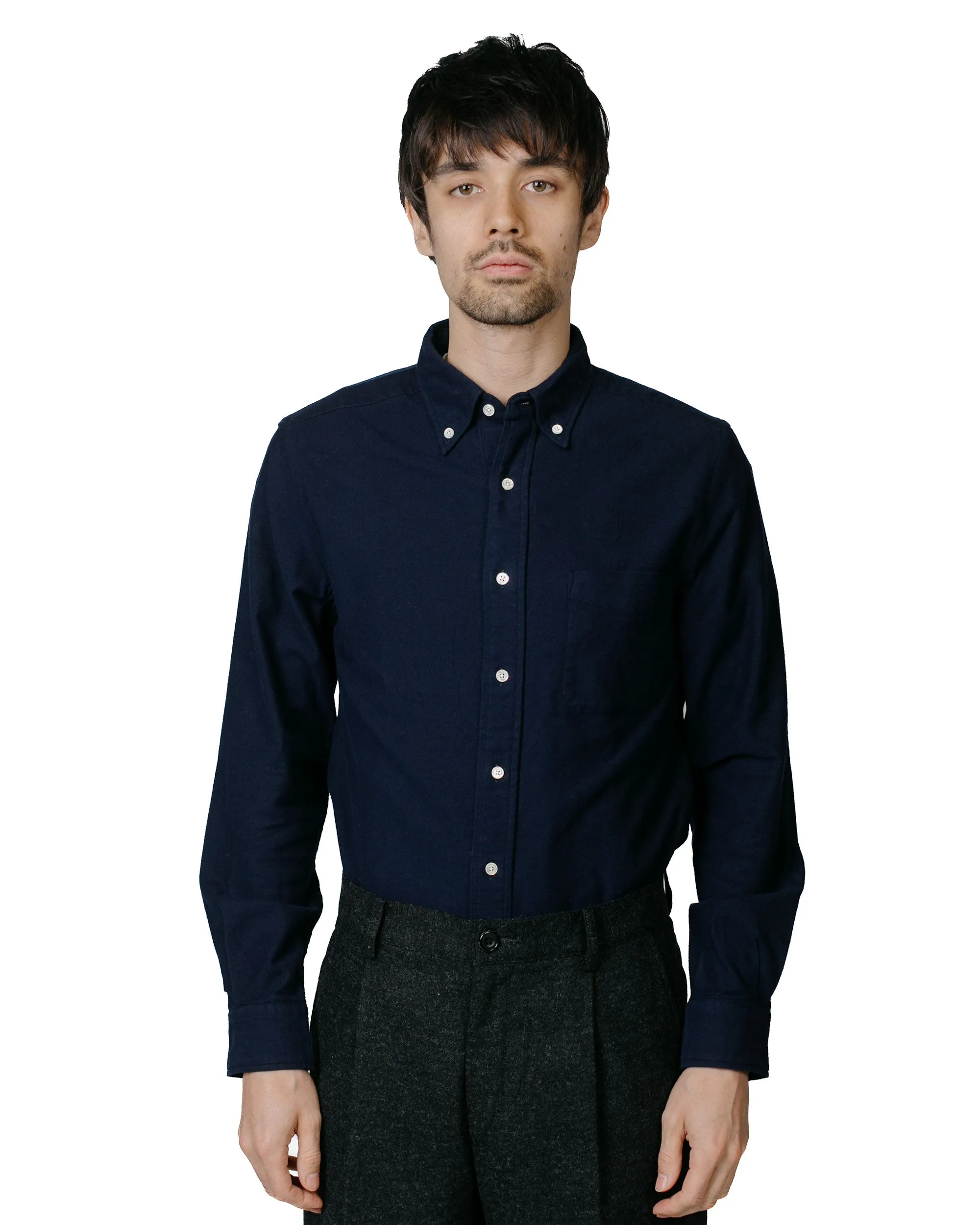 Beams Plus B.D. Flannel Solid Navy sold by Lost & Found product image thumbnail 2