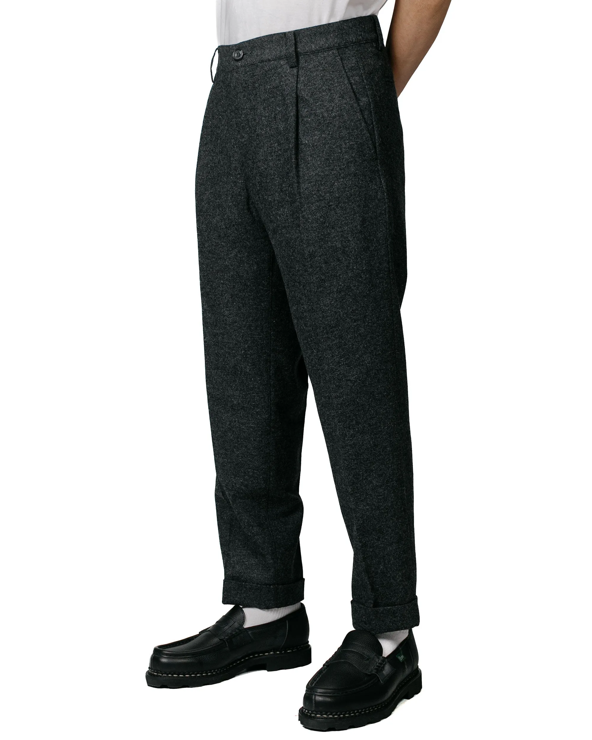 Beams Plus 1Pleat Wool Cashmere Grey sold by Lost & Found product image thumbnail 2