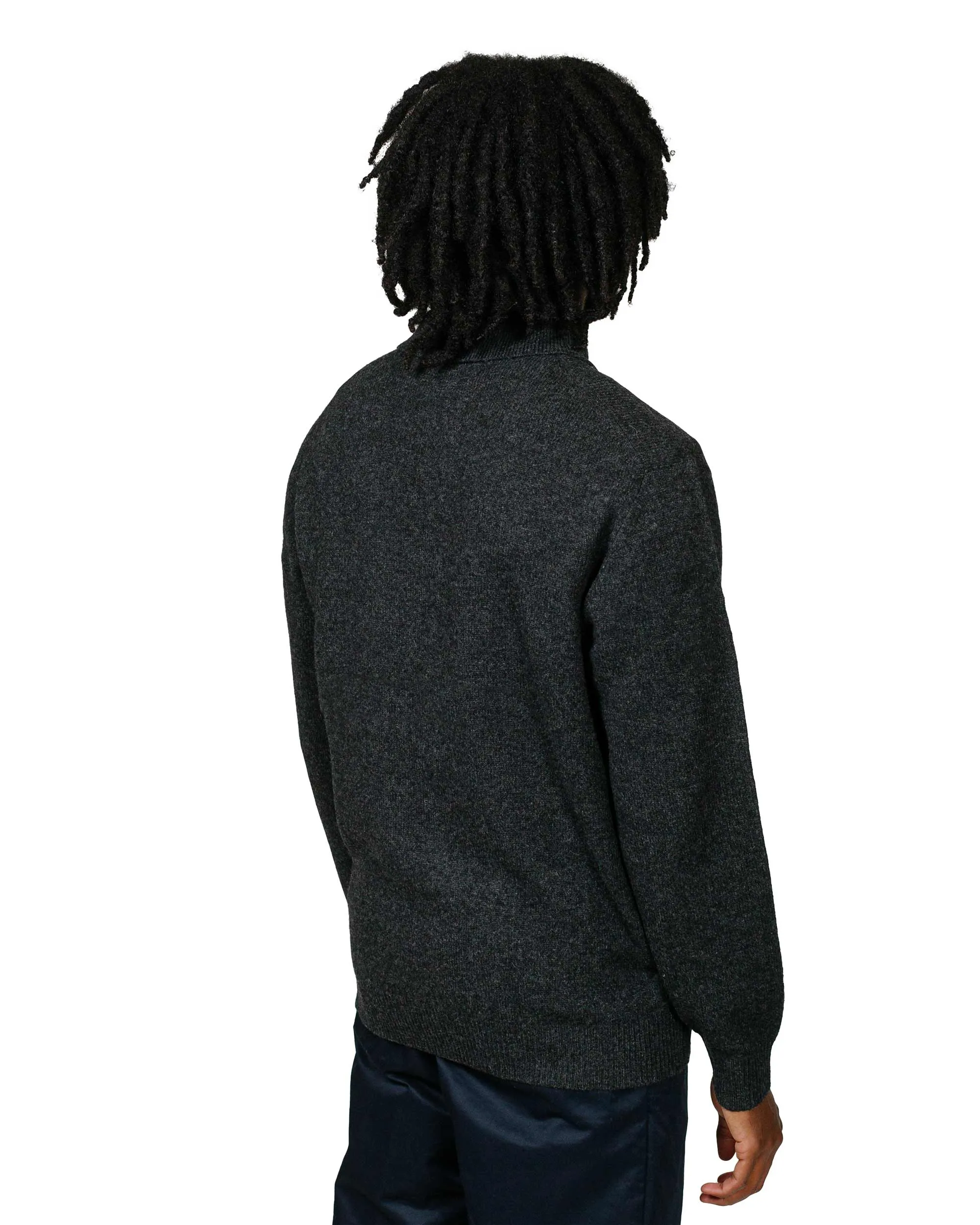 Beams Plus Knit Polo 9G Charcoal Grey sold by Lost & Found product image thumbnail 3