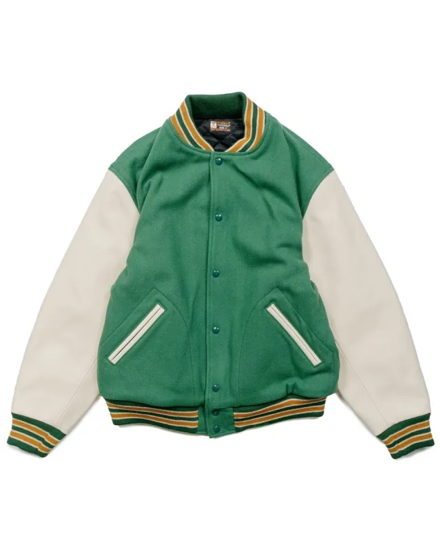 The Real McCoy's MJ23120 Wool Varsity Jacket Shamrock sold by Lost & Found