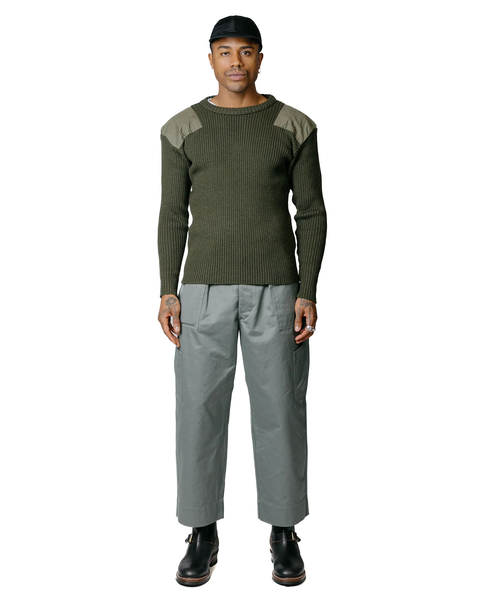 The Real McCoy's MC23104 Sweater, Service Wool Olive sold by Lost & Found product image thumbnail 4