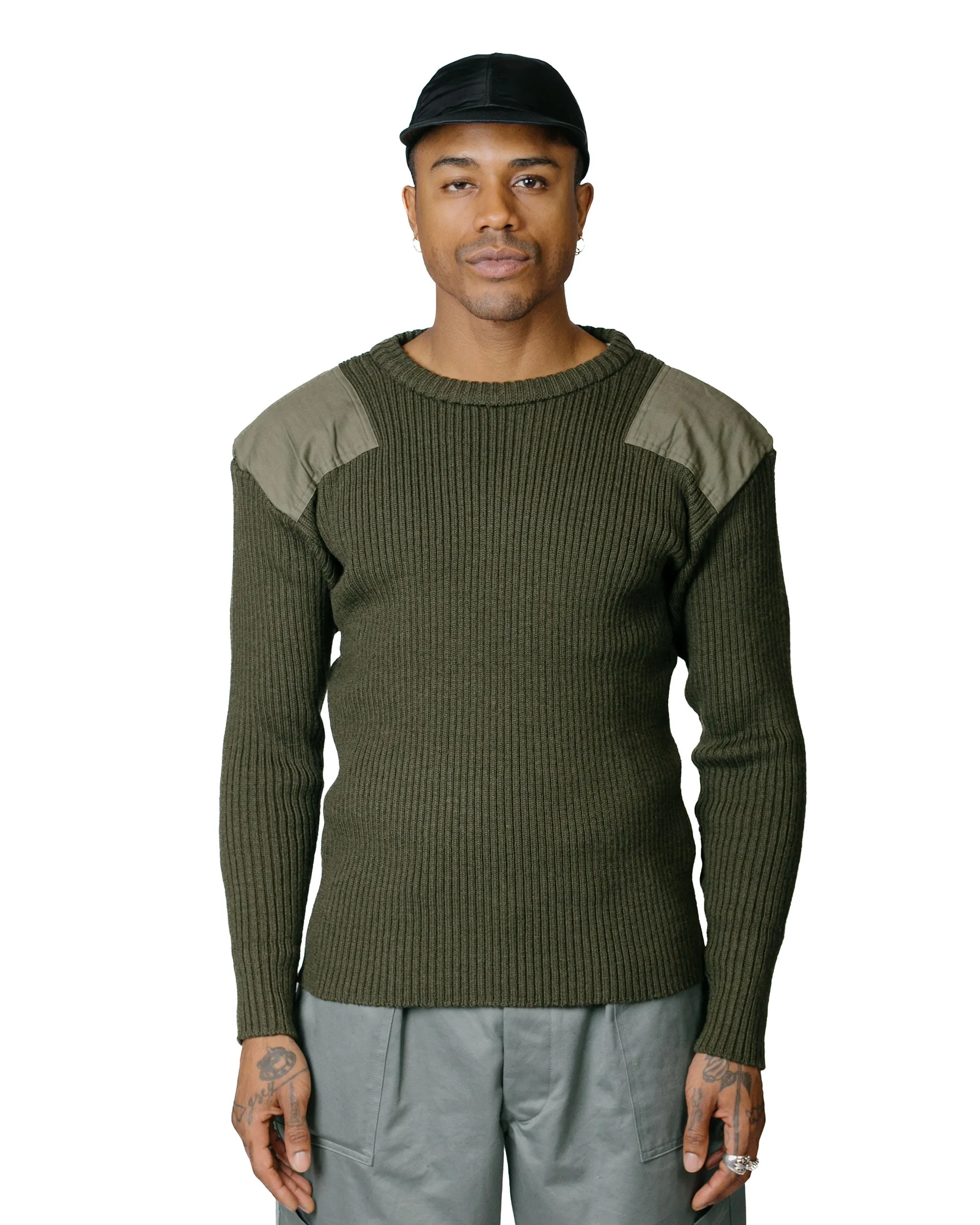 The Real McCoy's MC23104 Sweater, Service Wool Olive sold by Lost & Found product image thumbnail 2