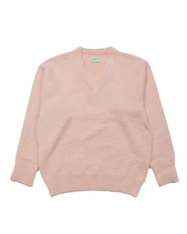 The Real McCoy's MC23109 JM Mohair V-Neck Sweater Flamingo sold by Lost & Found