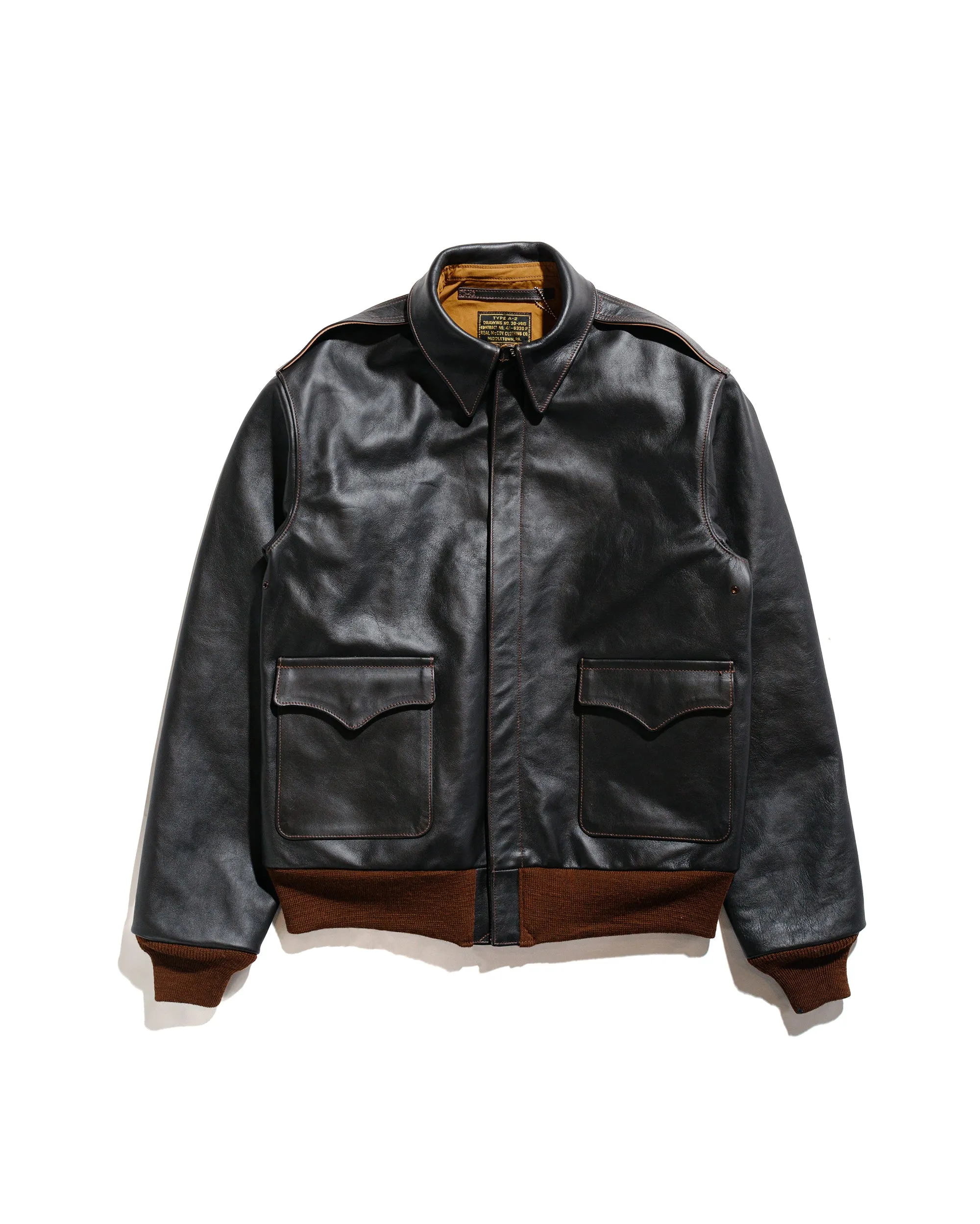 The Real McCoy's MJ22001 Type A-2 Real McCoy Mfg. Co. (Model 220) Seal Brown sold by Lost & Found