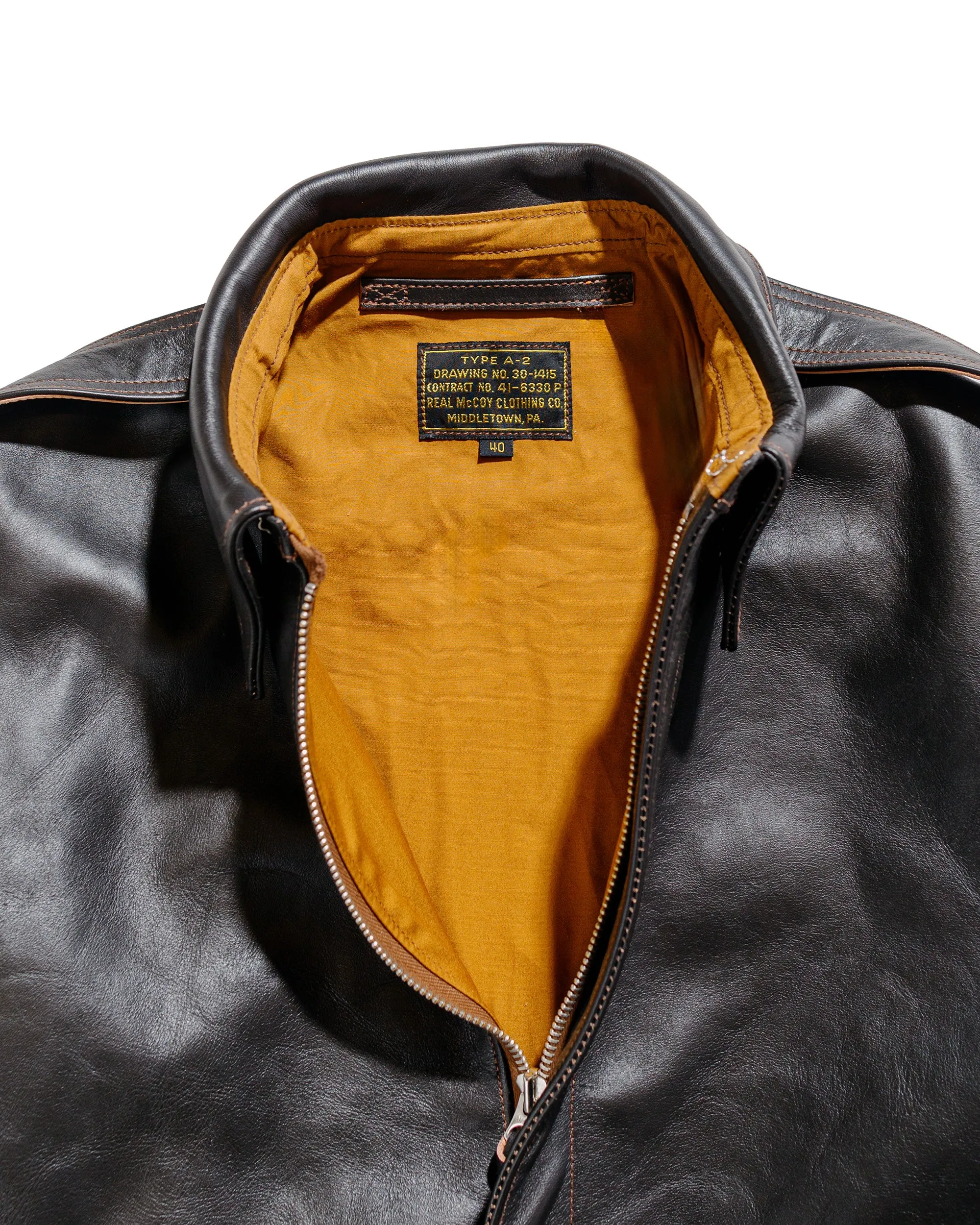 The Real McCoy's MJ22001 Type A-2 Real McCoy Mfg. Co. (Model 220) Seal Brown sold by Lost & Found product image thumbnail 5