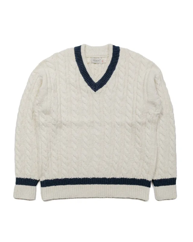The Real McCoy's MC23108 Tilden Knit Sweater Milk sold by Lost & Found