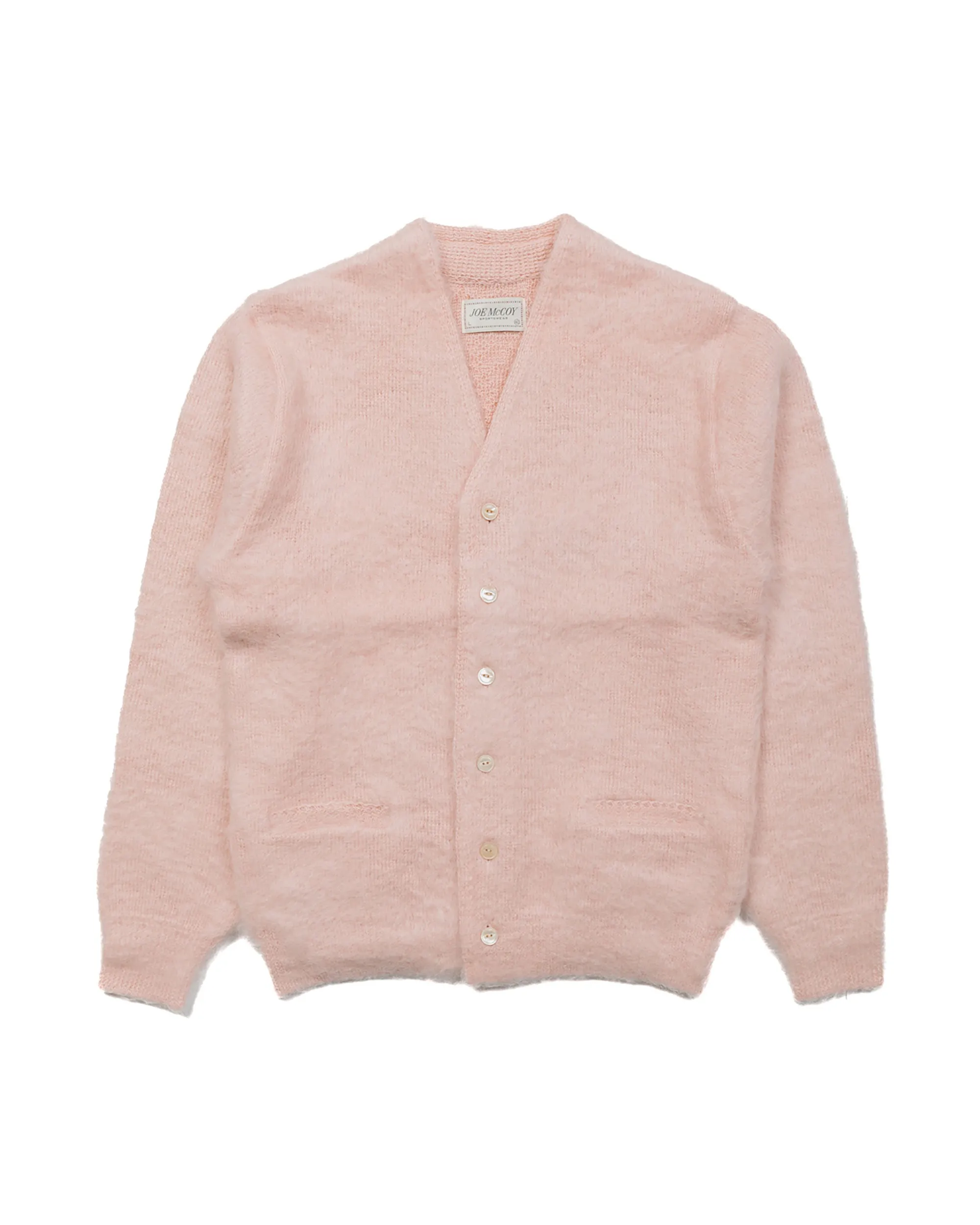 The Real McCoy's MC19103 JM Mohair Cardigan Flamingo sold by Lost & Found