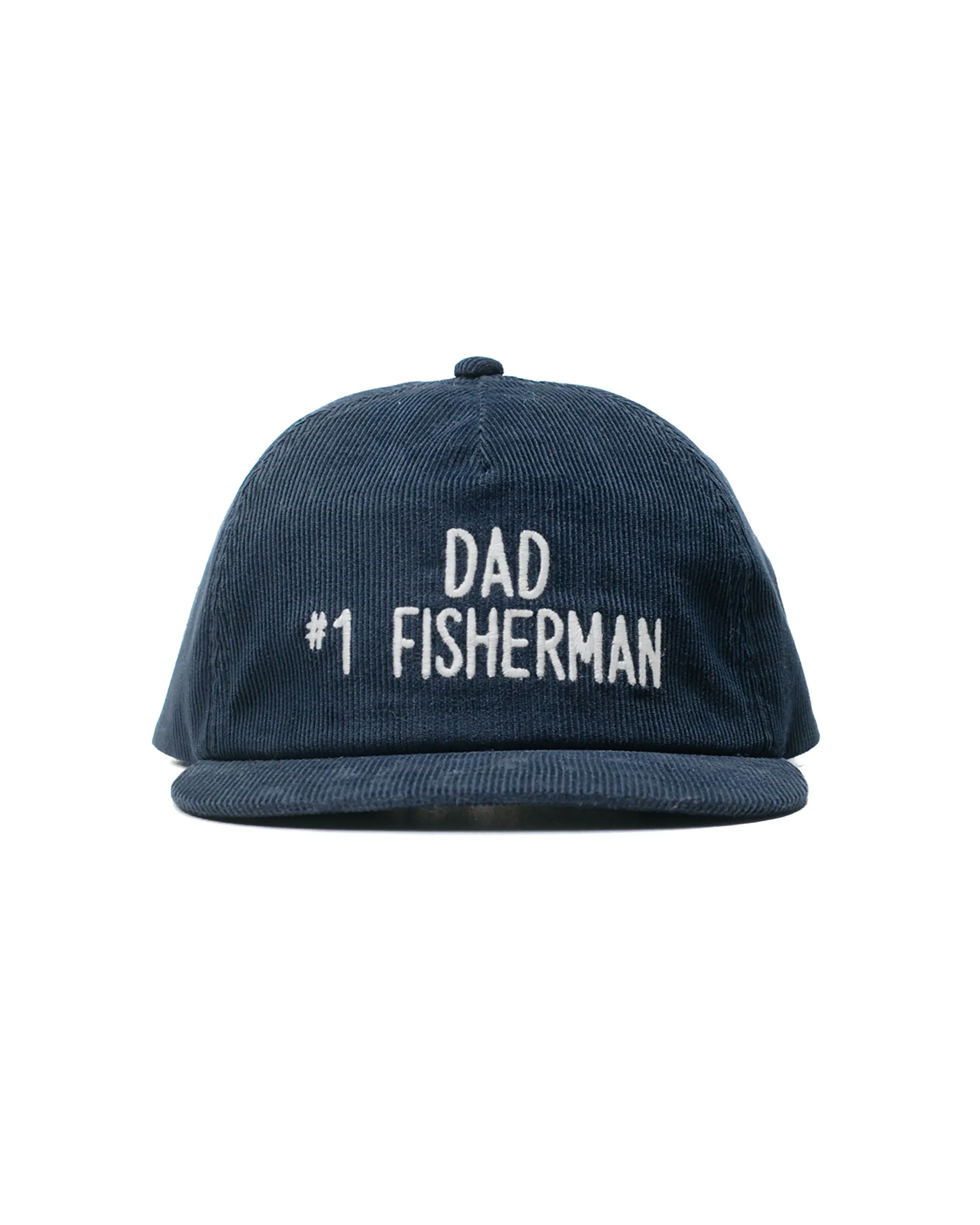 The Real McCoy's MA23109 Five Panel Corduroy Cap / #1 Fishing Dad Navy sold by Lost & Found
