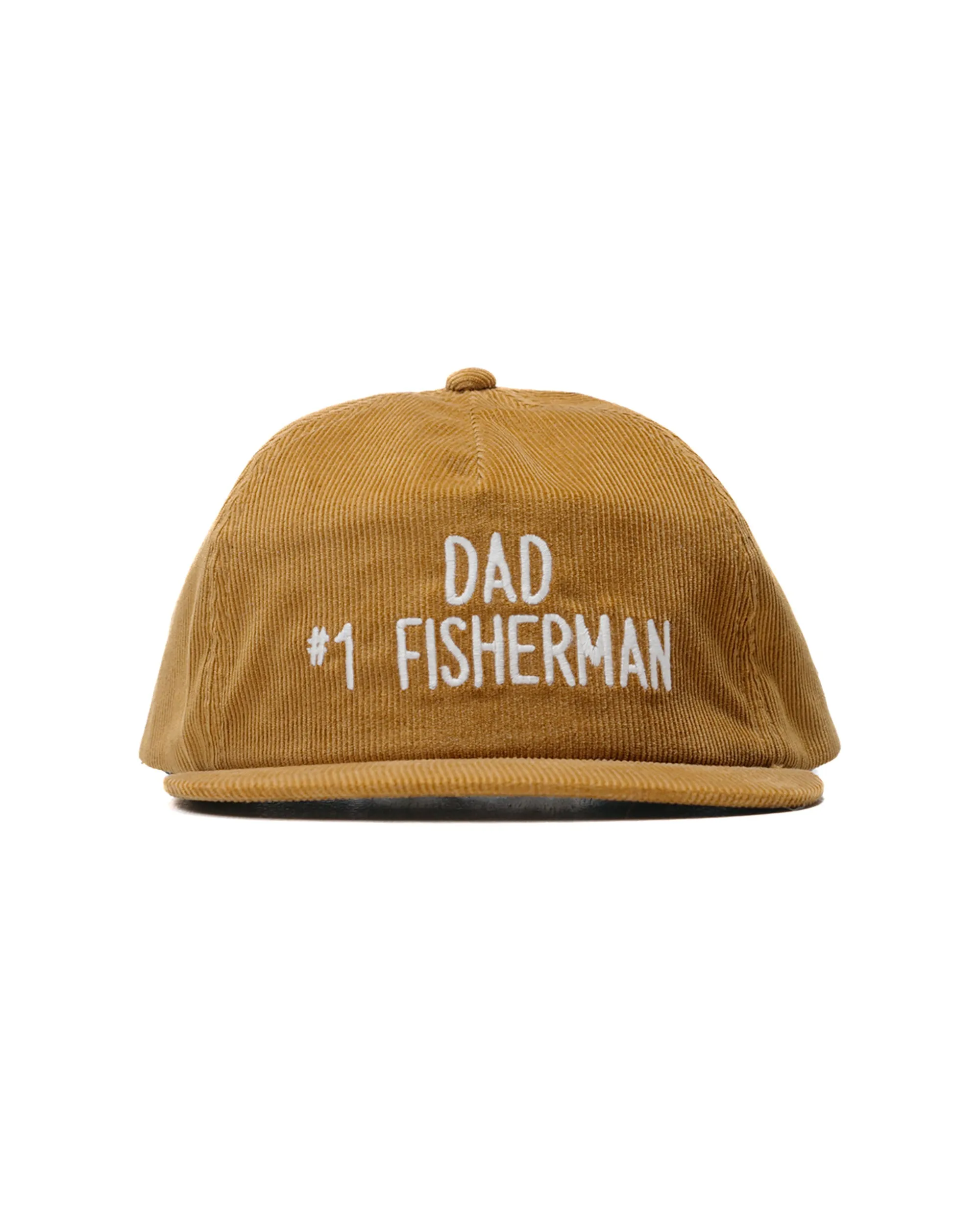 The Real McCoy's MA23109 Five Panel Corduroy Cap / #1 Fishing Dad Mustard sold by Lost & Found
