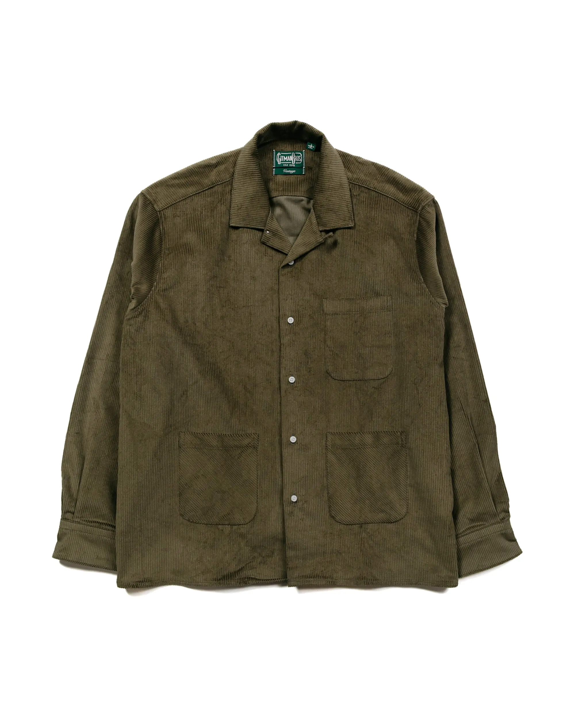 Gitman Vintage Bros. Olive Jumbo Corduroy 3-Pocket Coat sold by Lost & Found