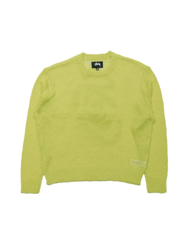 Stüssy S Loose Knit Sweater Lime sold by Lost & Found