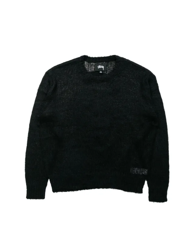 Stüssy S Loose Knit Sweater Black sold by Lost & Found