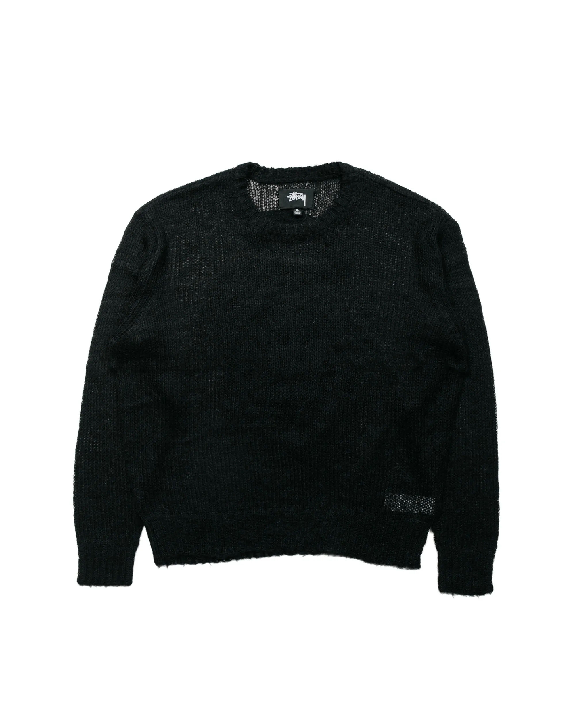 Stüssy S Loose Knit Sweater Black sold by Lost & Found