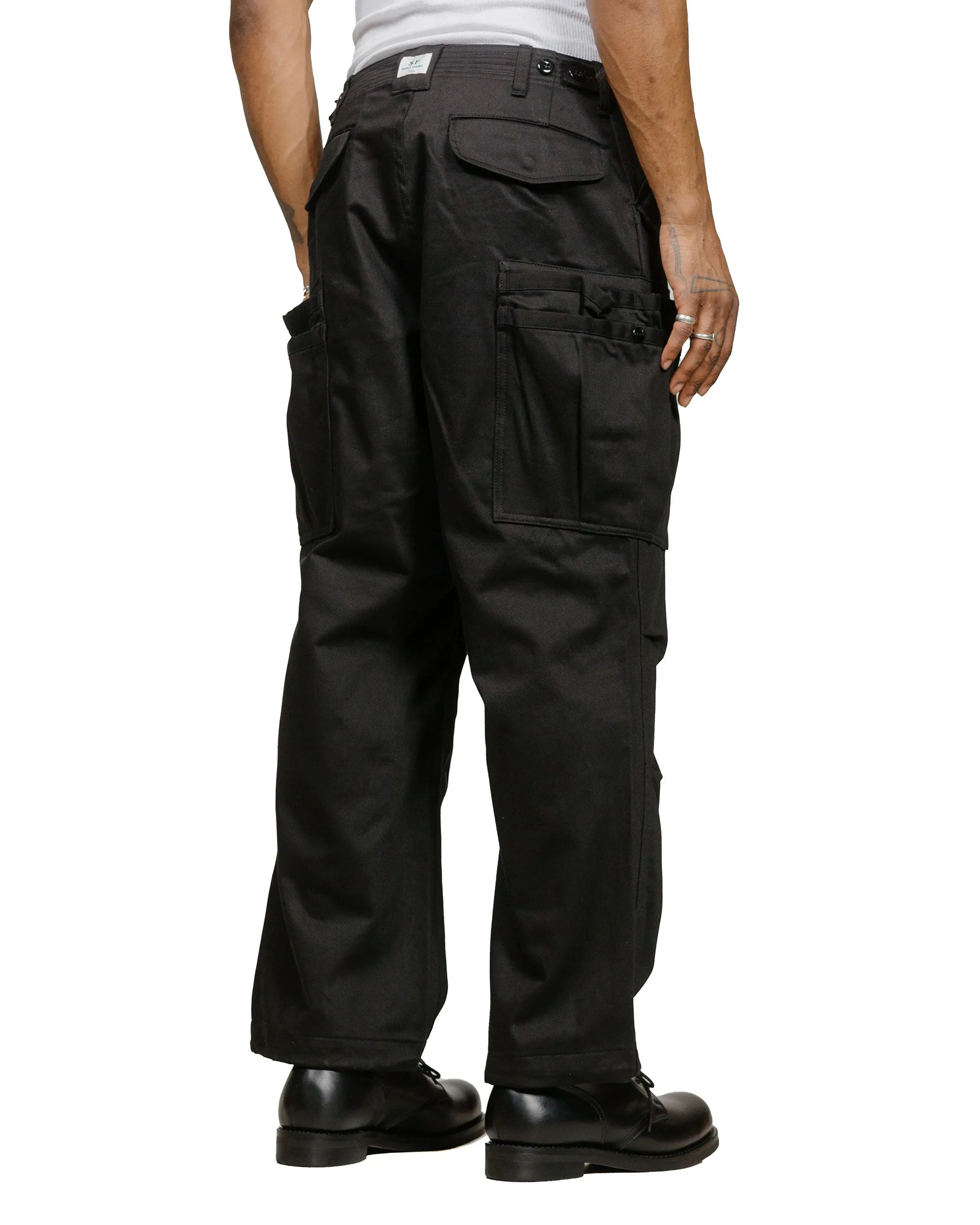 Sassafras Overgrown Pants Military Satin Black sold by Lost & Found product image thumbnail 3