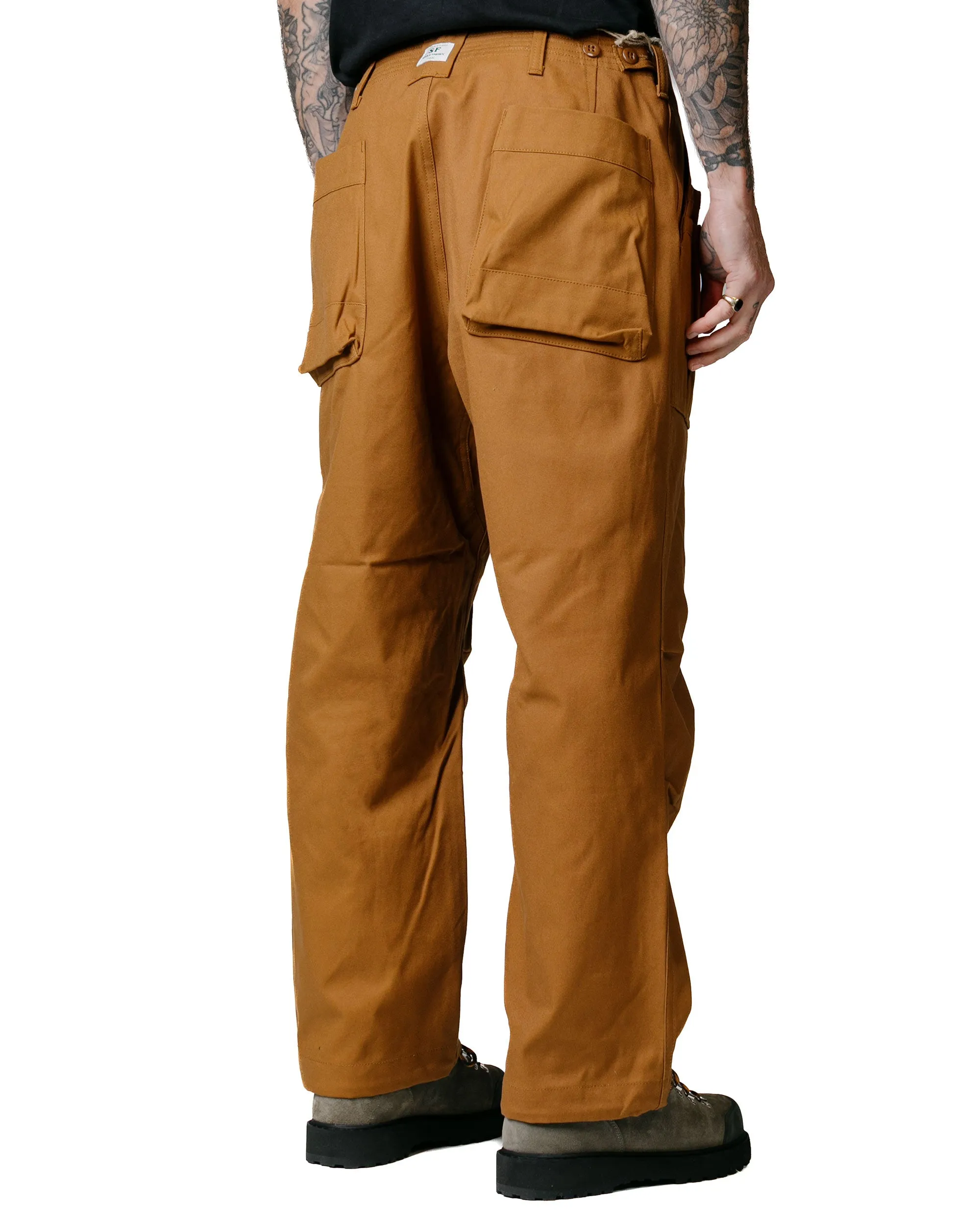 Sassafras Overgrown Fatigue Pants Selvedge Duck Brown sold by Lost & Found product image thumbnail 3